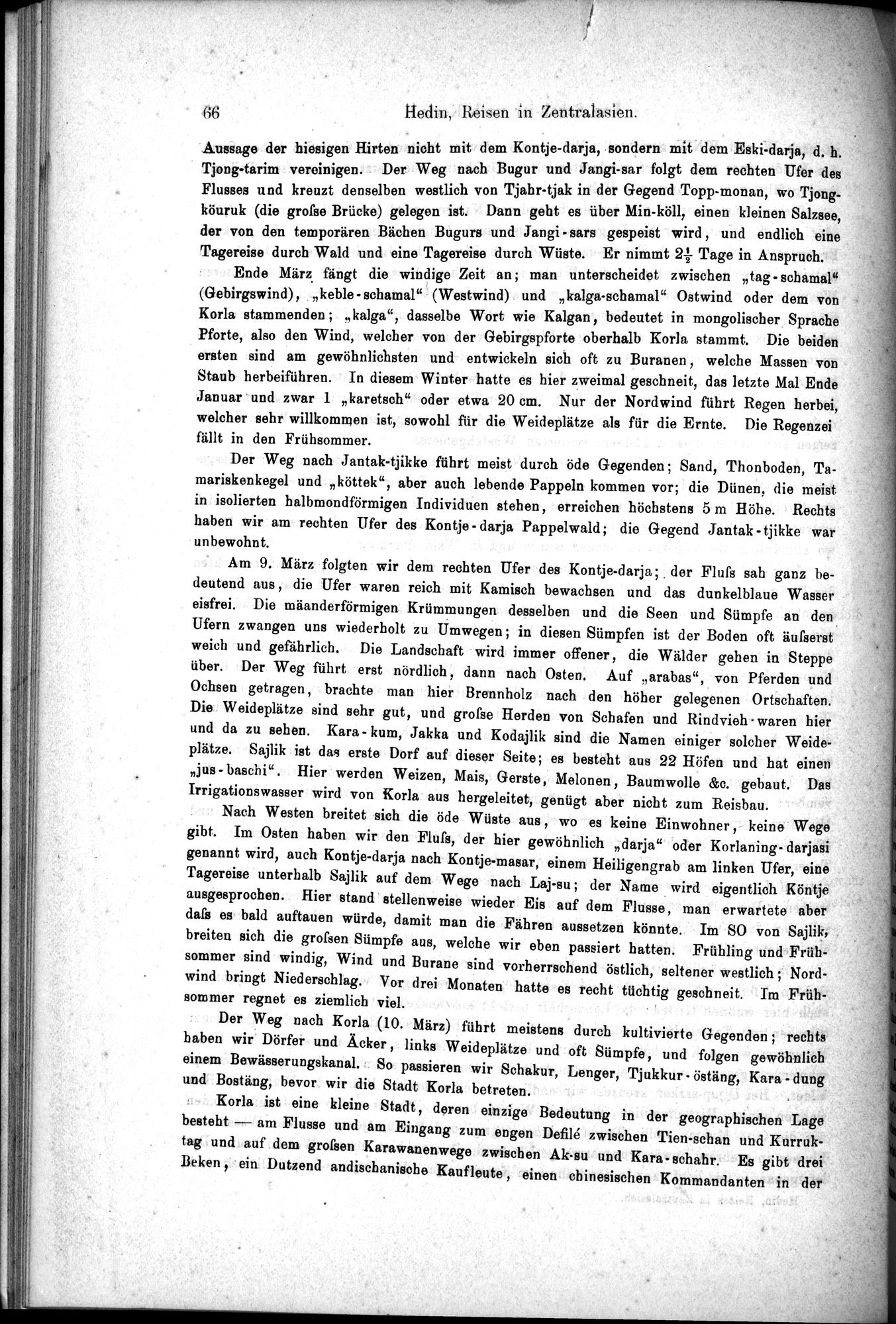 Die Geographische-Wissenschaftlichen Ergebnisse meiner Reisen in Zentralasien, 1894-1897 : vol.1 / Page 78 (Grayscale High Resolution Image)
