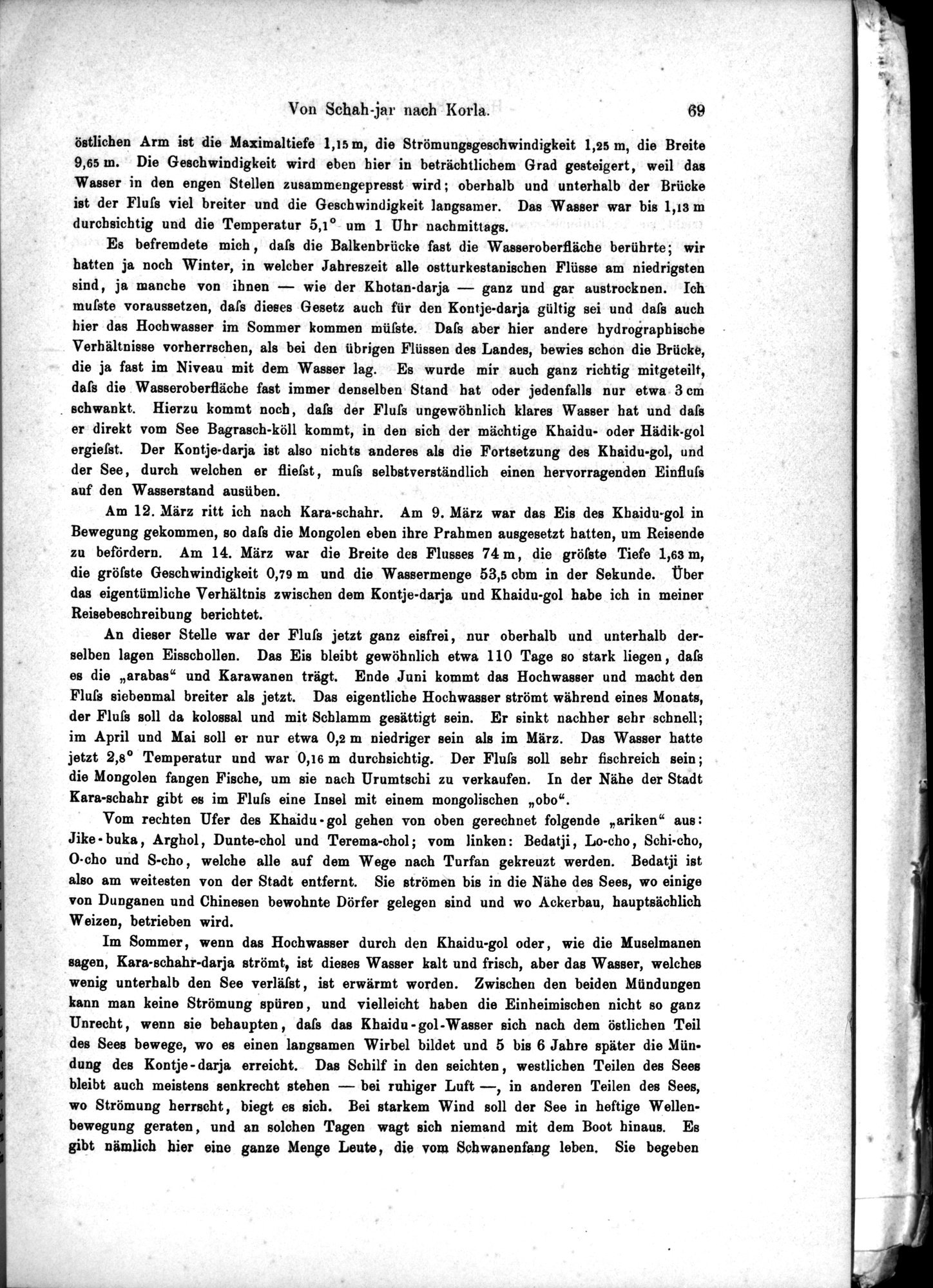 Die Geographische-Wissenschaftlichen Ergebnisse meiner Reisen in Zentralasien, 1894-1897 : vol.1 / Page 81 (Grayscale High Resolution Image)