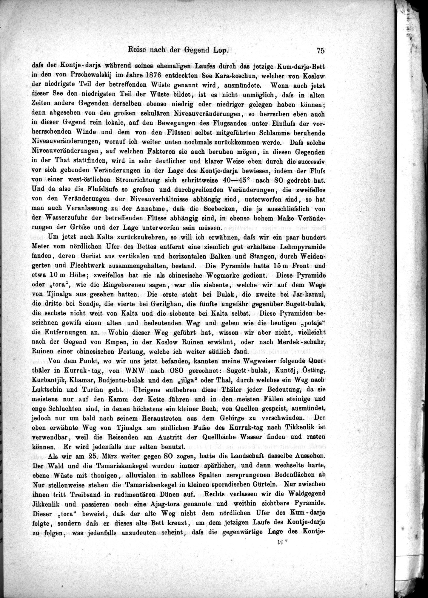 Die Geographische-Wissenschaftlichen Ergebnisse meiner Reisen in Zentralasien, 1894-1897 : vol.1 / Page 87 (Grayscale High Resolution Image)