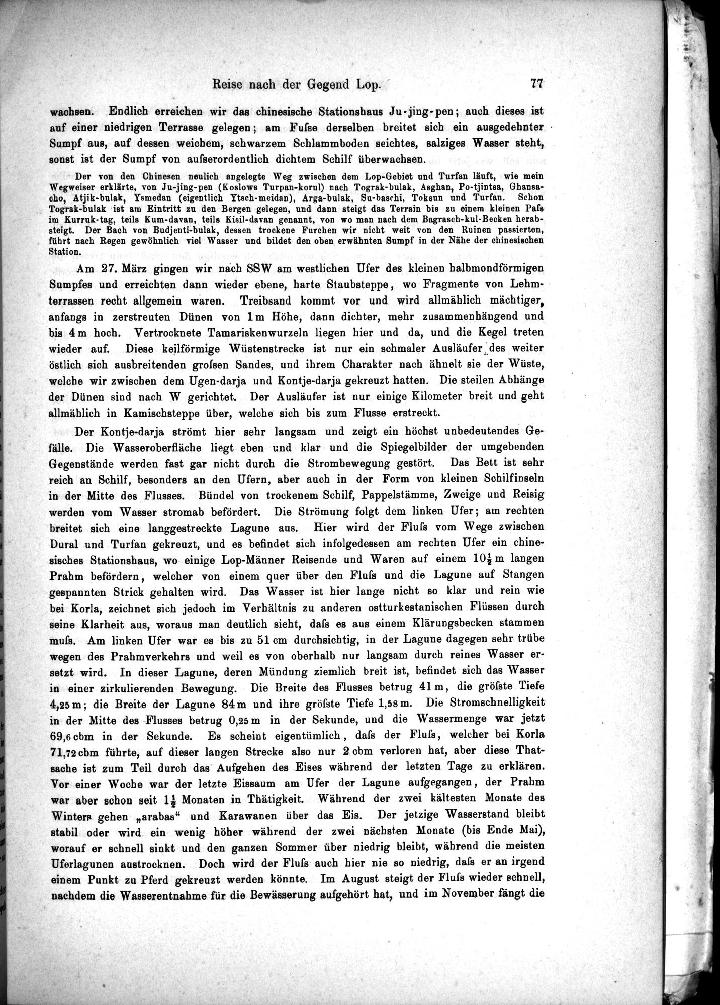 Die Geographische-Wissenschaftlichen Ergebnisse meiner Reisen in Zentralasien, 1894-1897 : vol.1 / Page 89 (Grayscale High Resolution Image)