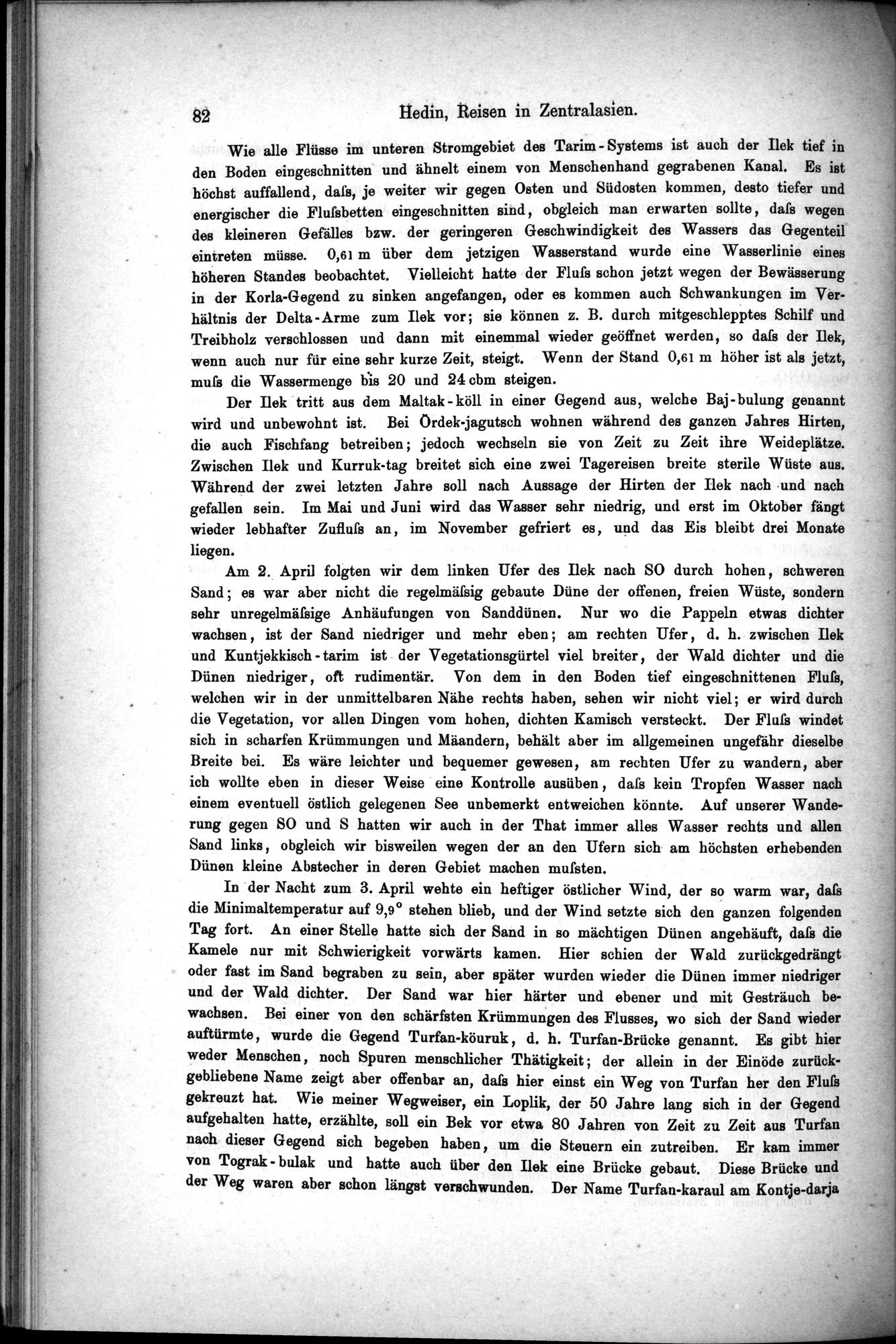 Die Geographische-Wissenschaftlichen Ergebnisse meiner Reisen in Zentralasien, 1894-1897 : vol.1 / Page 94 (Grayscale High Resolution Image)