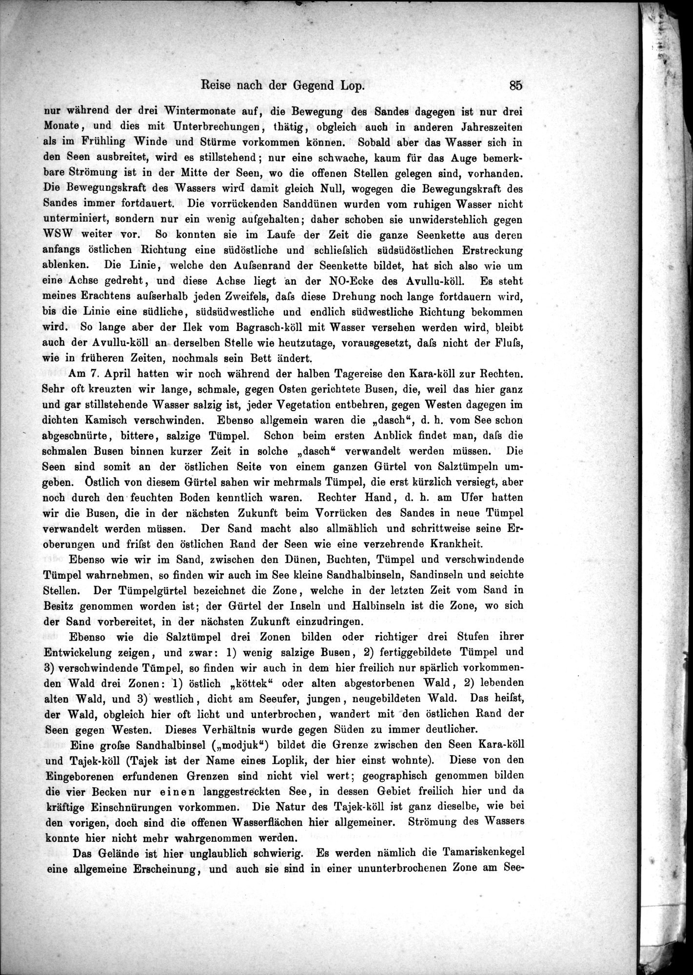 Die Geographische-Wissenschaftlichen Ergebnisse meiner Reisen in Zentralasien, 1894-1897 : vol.1 / 97 ページ（白黒高解像度画像）
