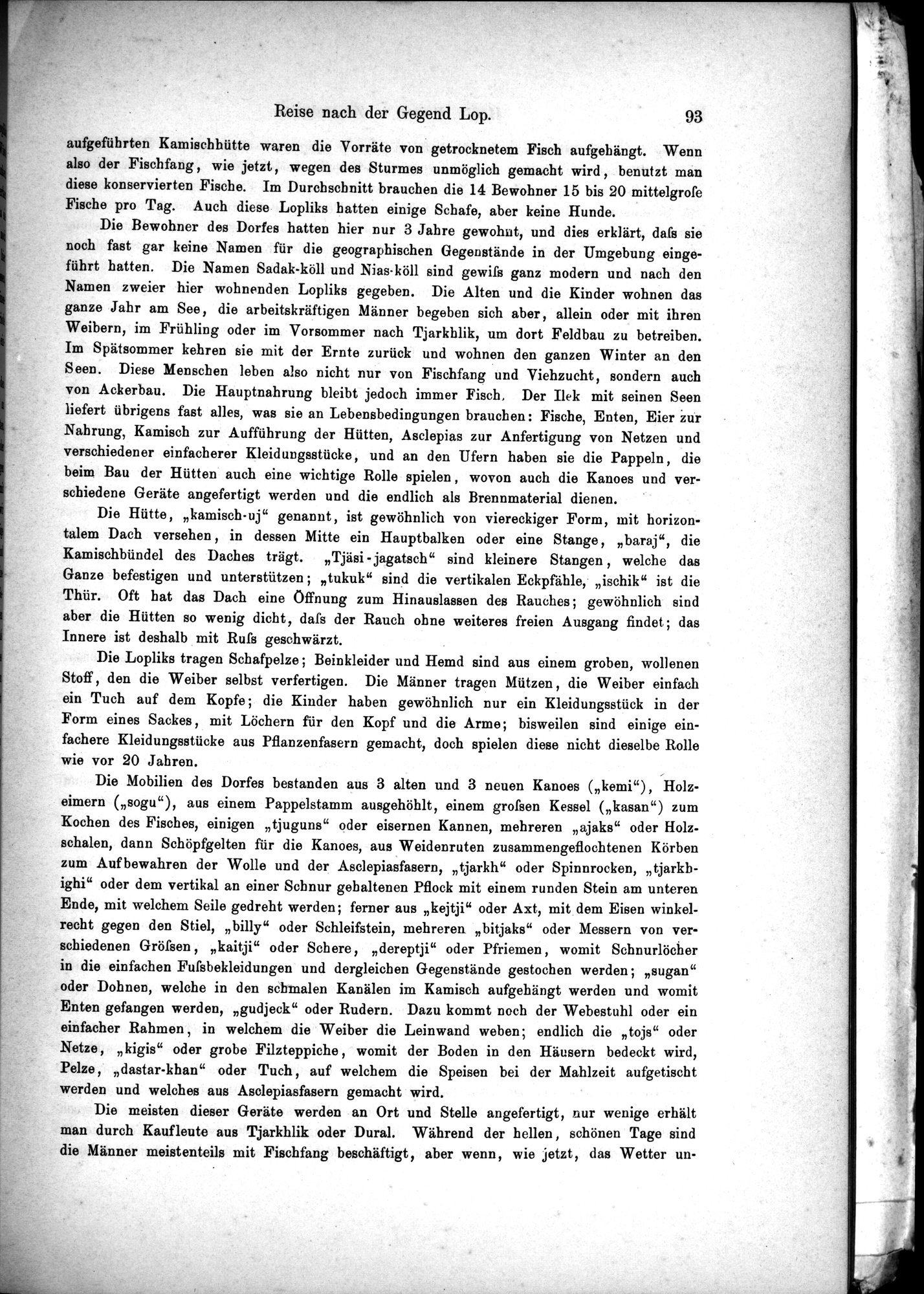 Die Geographische-Wissenschaftlichen Ergebnisse meiner Reisen in Zentralasien, 1894-1897 : vol.1 / Page 105 (Grayscale High Resolution Image)