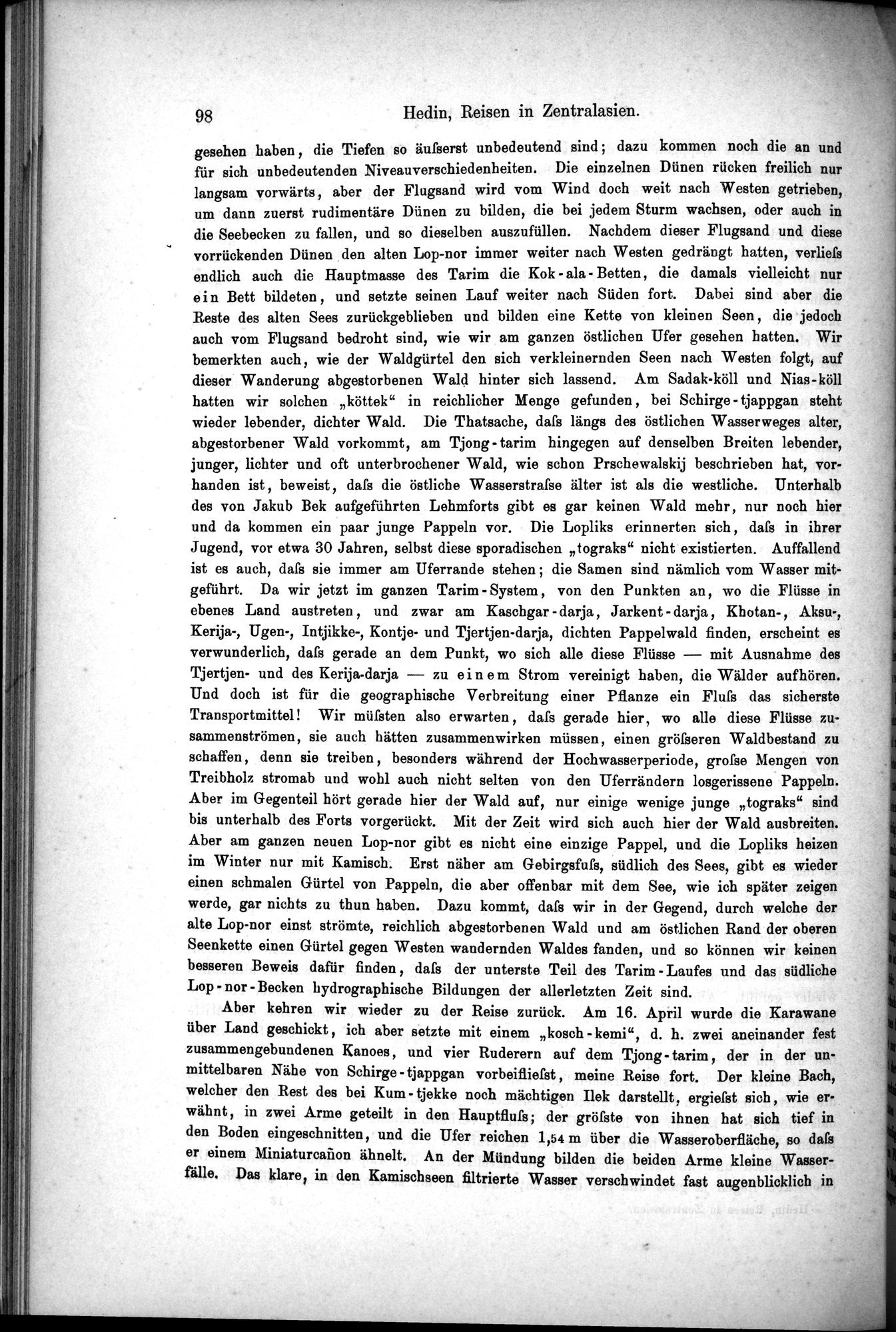 Die Geographische-Wissenschaftlichen Ergebnisse meiner Reisen in Zentralasien, 1894-1897 : vol.1 / 110 ページ（白黒高解像度画像）