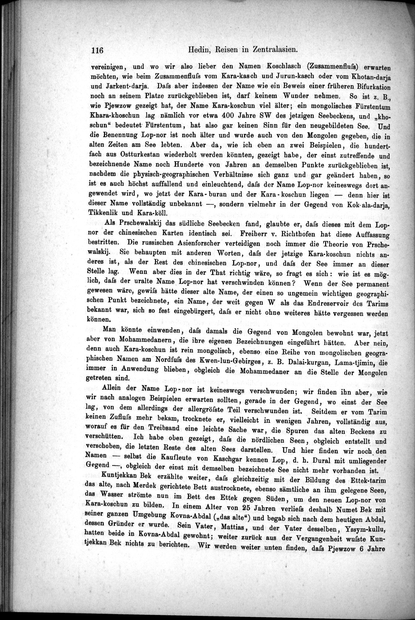 Die Geographische-Wissenschaftlichen Ergebnisse meiner Reisen in Zentralasien, 1894-1897 : vol.1 / 128 ページ（白黒高解像度画像）