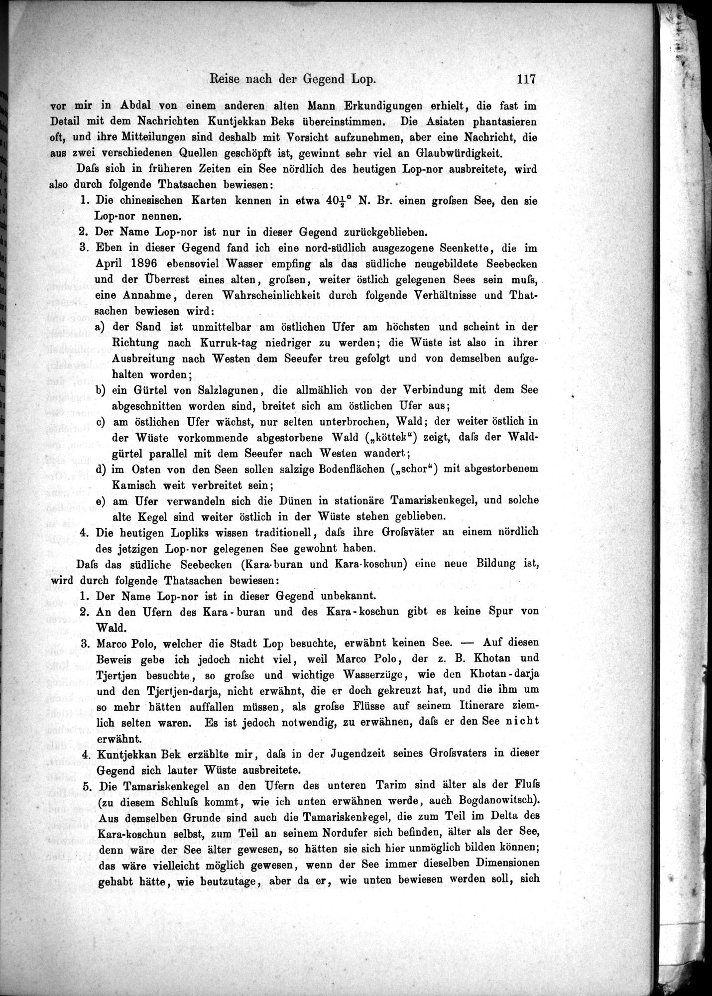 Die Geographische-Wissenschaftlichen Ergebnisse meiner Reisen in Zentralasien, 1894-1897 : vol.1 / Page 129 (Grayscale High Resolution Image)