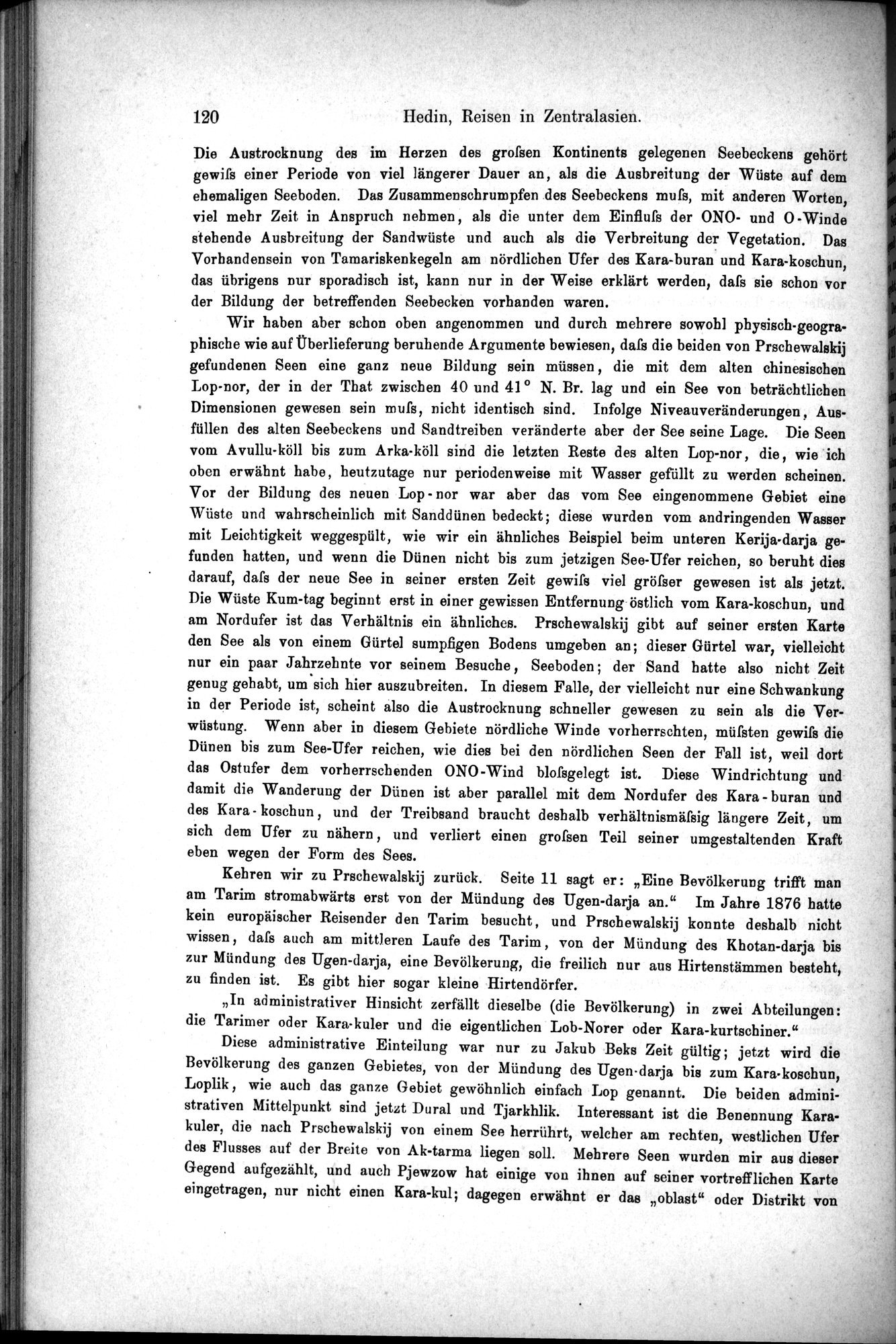 Die Geographische-Wissenschaftlichen Ergebnisse meiner Reisen in Zentralasien, 1894-1897 : vol.1 / Page 132 (Grayscale High Resolution Image)