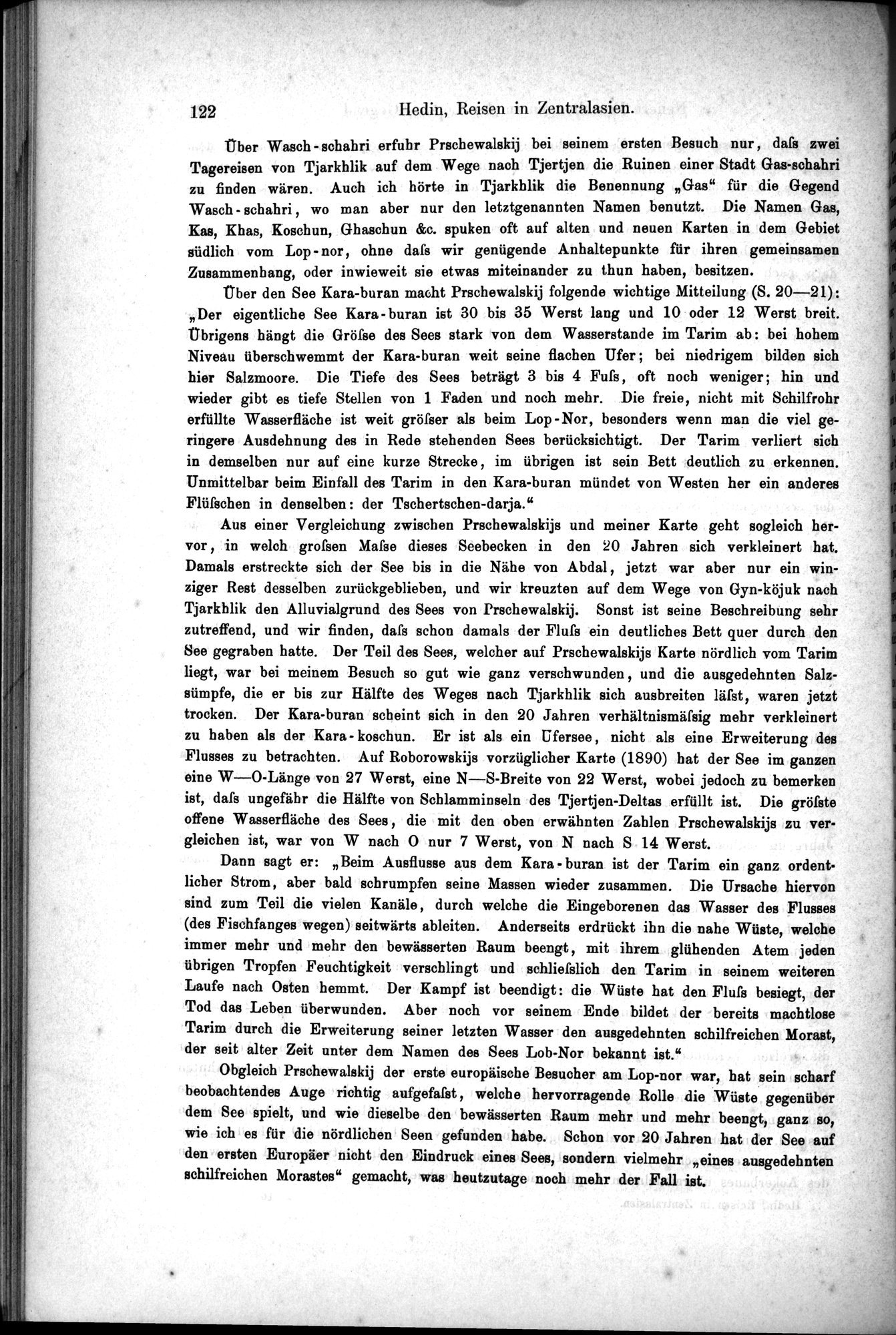 Die Geographische-Wissenschaftlichen Ergebnisse meiner Reisen in Zentralasien, 1894-1897 : vol.1 / 134 ページ（白黒高解像度画像）