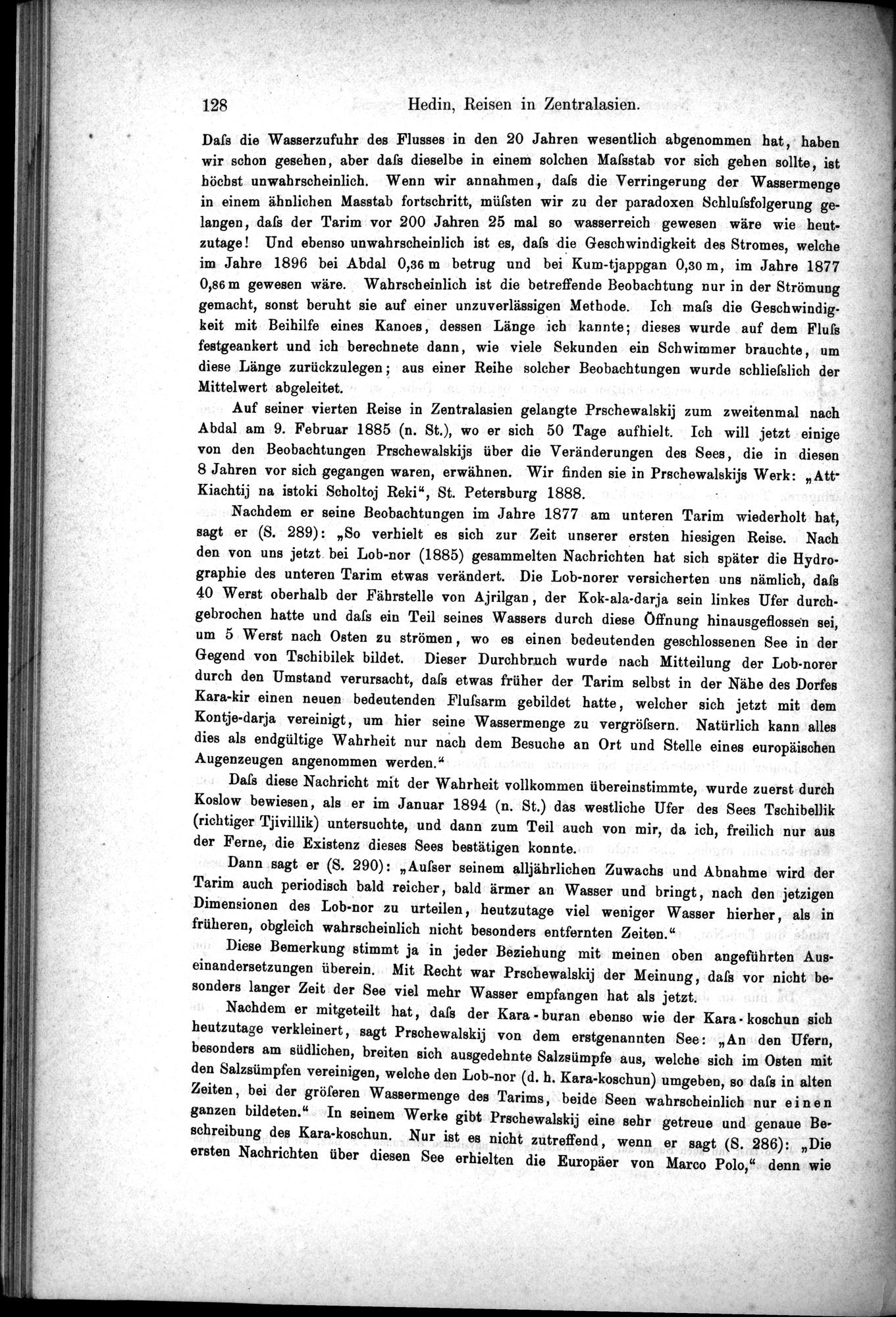 Die Geographische-Wissenschaftlichen Ergebnisse meiner Reisen in Zentralasien, 1894-1897 : vol.1 / Page 140 (Grayscale High Resolution Image)