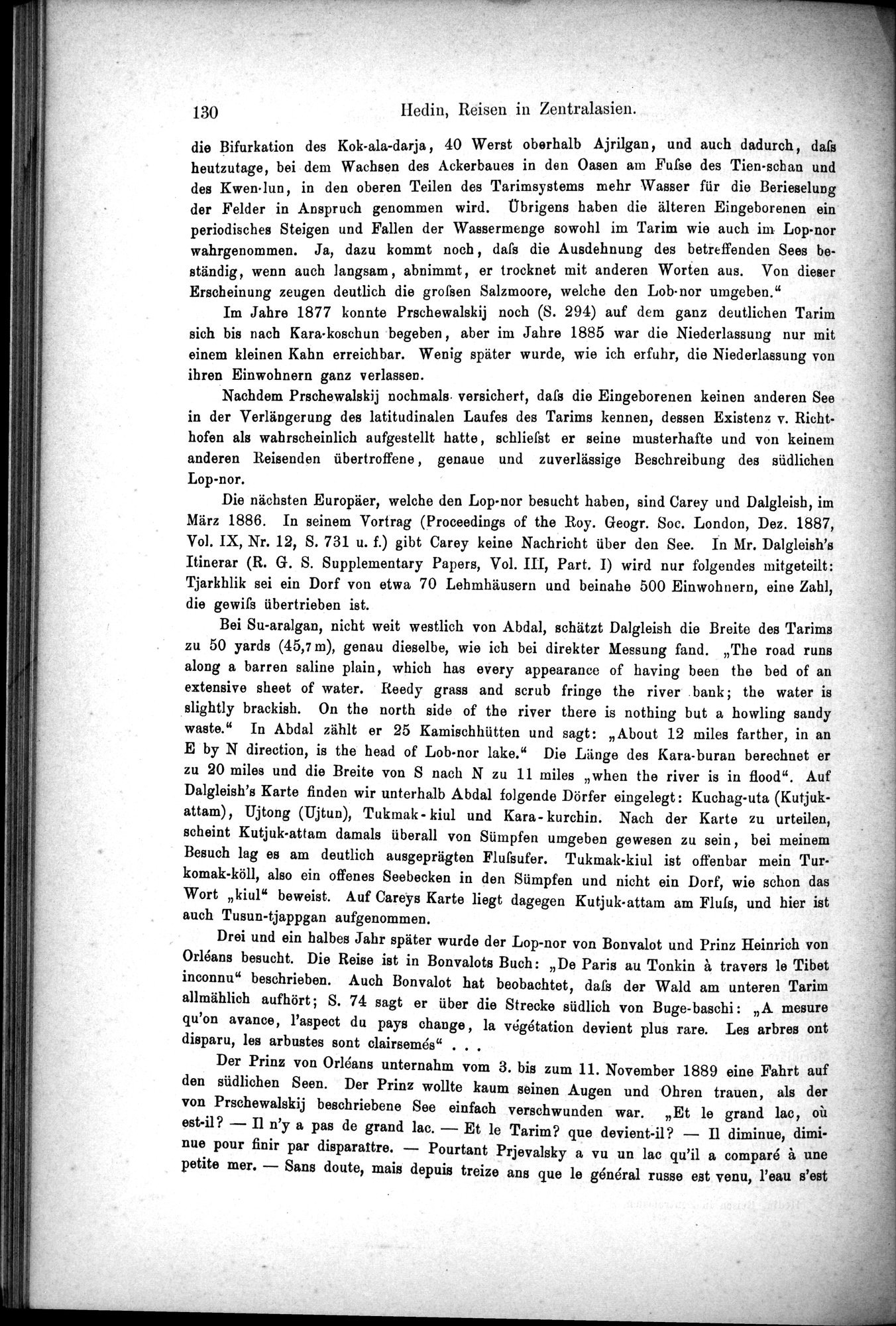 Die Geographische-Wissenschaftlichen Ergebnisse meiner Reisen in Zentralasien, 1894-1897 : vol.1 / 142 ページ（白黒高解像度画像）
