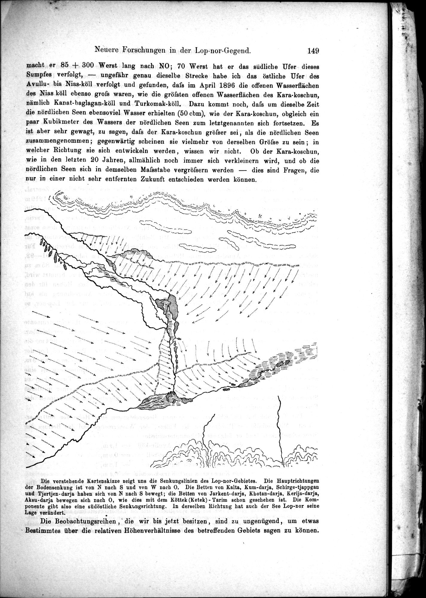 Die Geographische-Wissenschaftlichen Ergebnisse meiner Reisen in Zentralasien, 1894-1897 : vol.1 / Page 161 (Grayscale High Resolution Image)