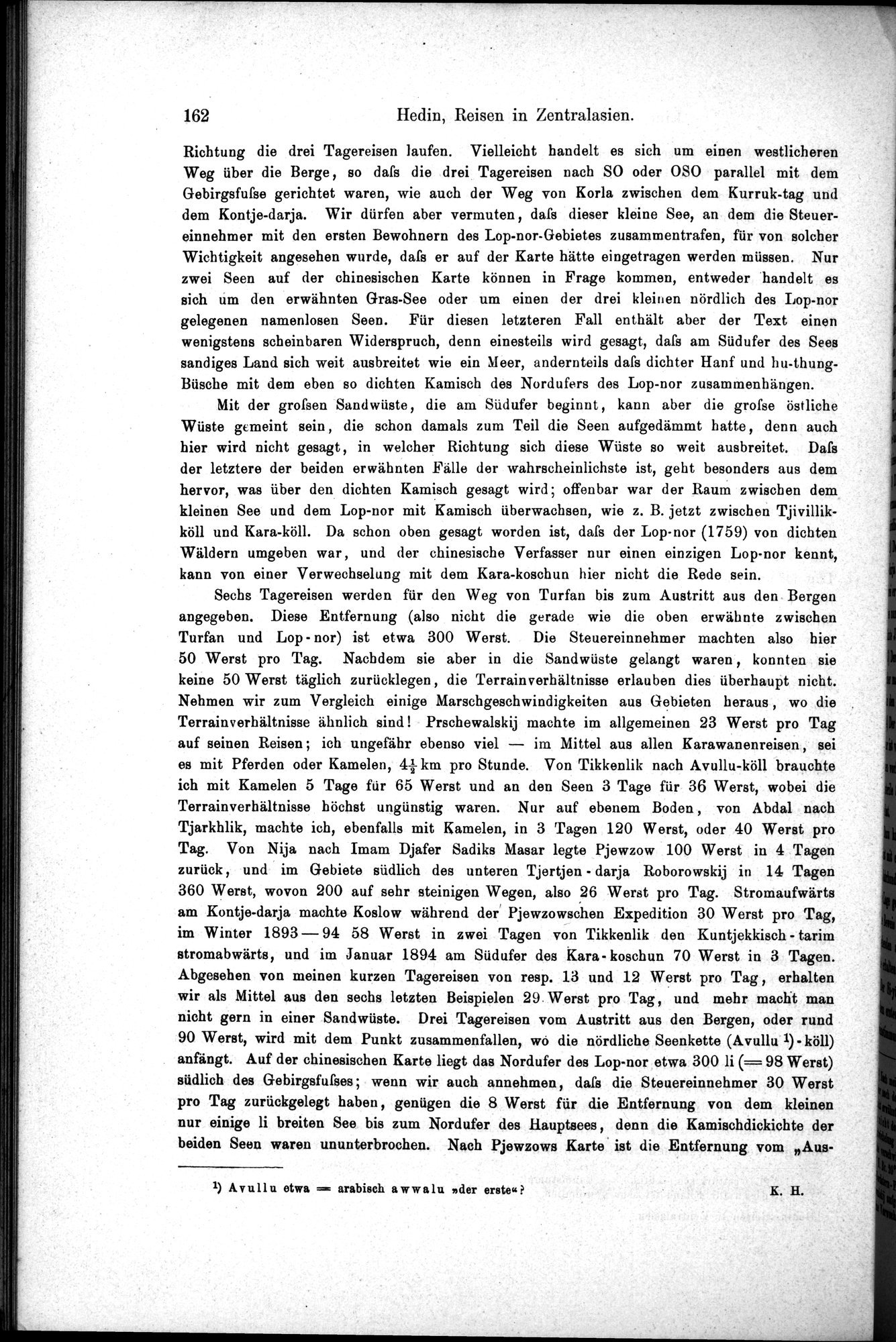 Die Geographische-Wissenschaftlichen Ergebnisse meiner Reisen in Zentralasien, 1894-1897 : vol.1 / Page 174 (Grayscale High Resolution Image)