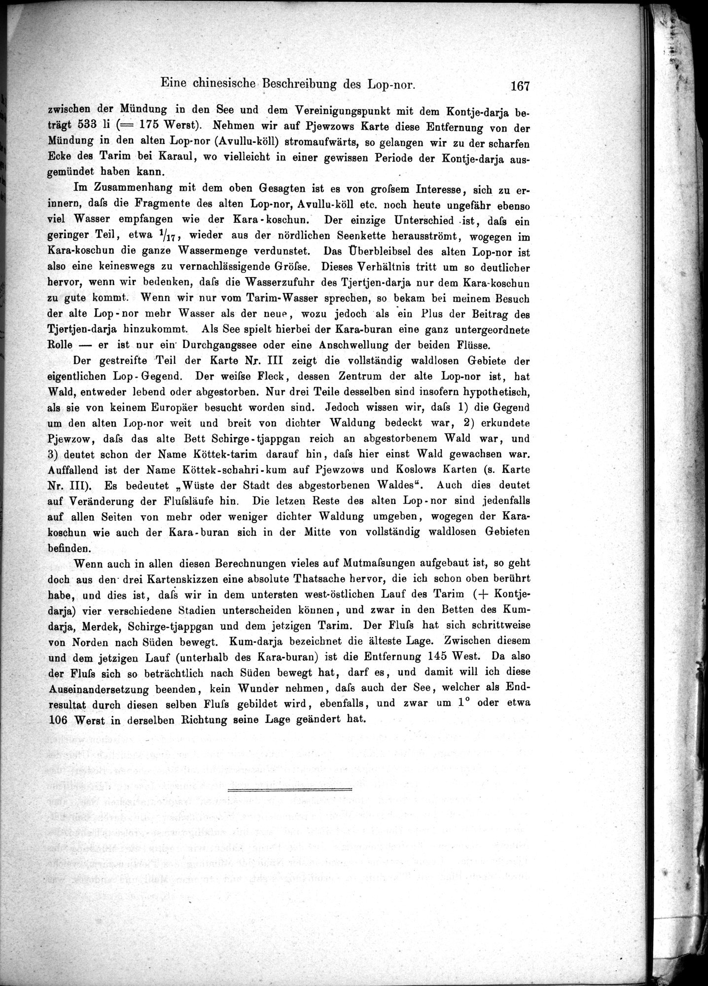 Die Geographische-Wissenschaftlichen Ergebnisse meiner Reisen in Zentralasien, 1894-1897 : vol.1 / Page 179 (Grayscale High Resolution Image)