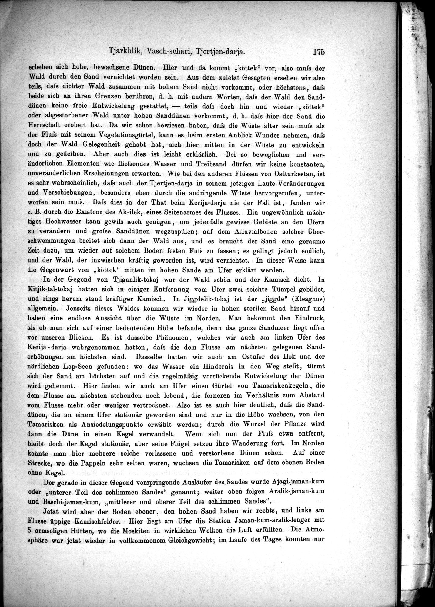 Die Geographische-Wissenschaftlichen Ergebnisse meiner Reisen in Zentralasien, 1894-1897 : vol.1 / Page 187 (Grayscale High Resolution Image)