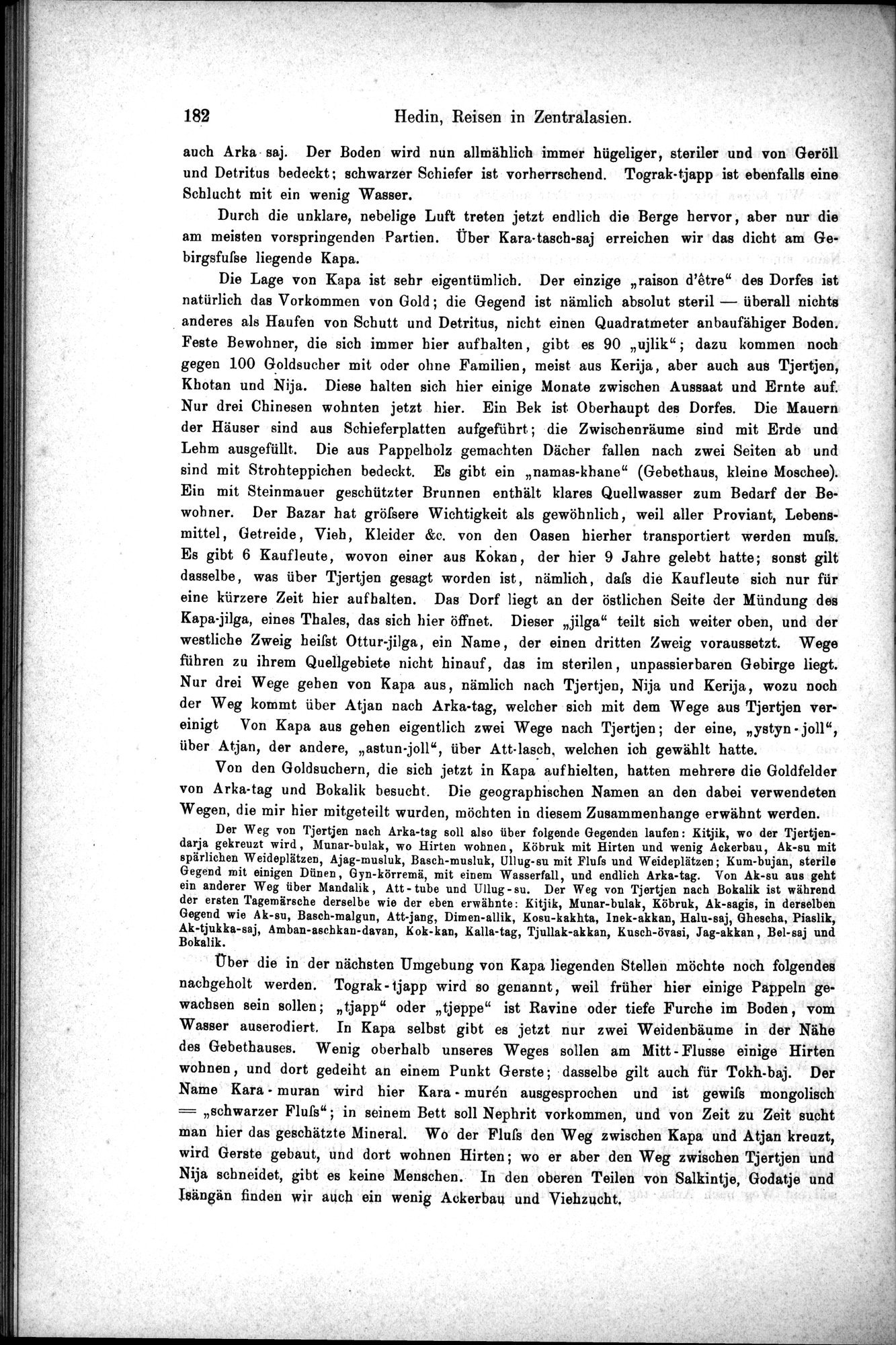 Die Geographische-Wissenschaftlichen Ergebnisse meiner Reisen in Zentralasien, 1894-1897 : vol.1 / Page 194 (Grayscale High Resolution Image)