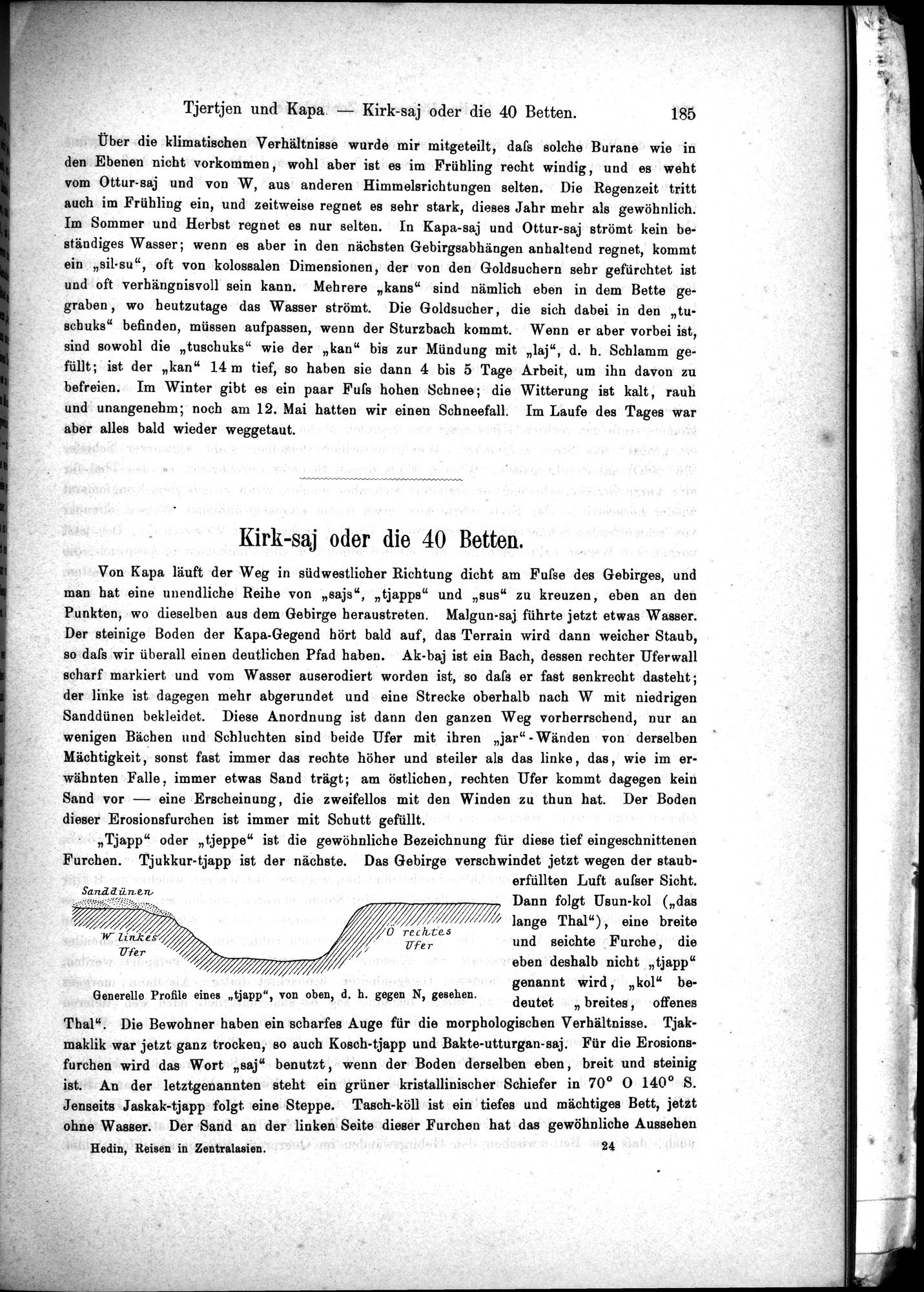 Die Geographische-Wissenschaftlichen Ergebnisse meiner Reisen in Zentralasien, 1894-1897 : vol.1 / Page 197 (Grayscale High Resolution Image)