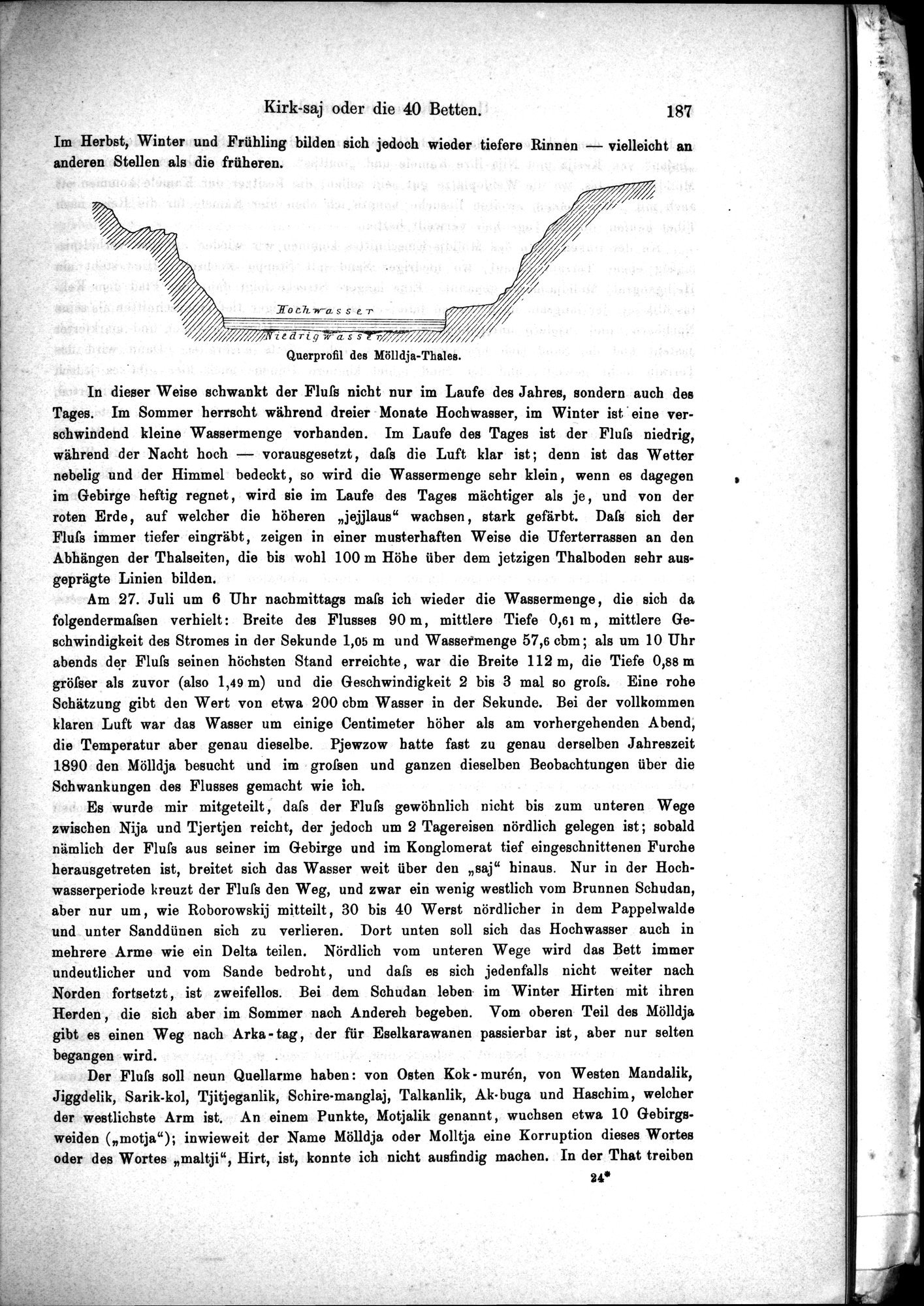 Die Geographische-Wissenschaftlichen Ergebnisse meiner Reisen in Zentralasien, 1894-1897 : vol.1 / Page 199 (Grayscale High Resolution Image)