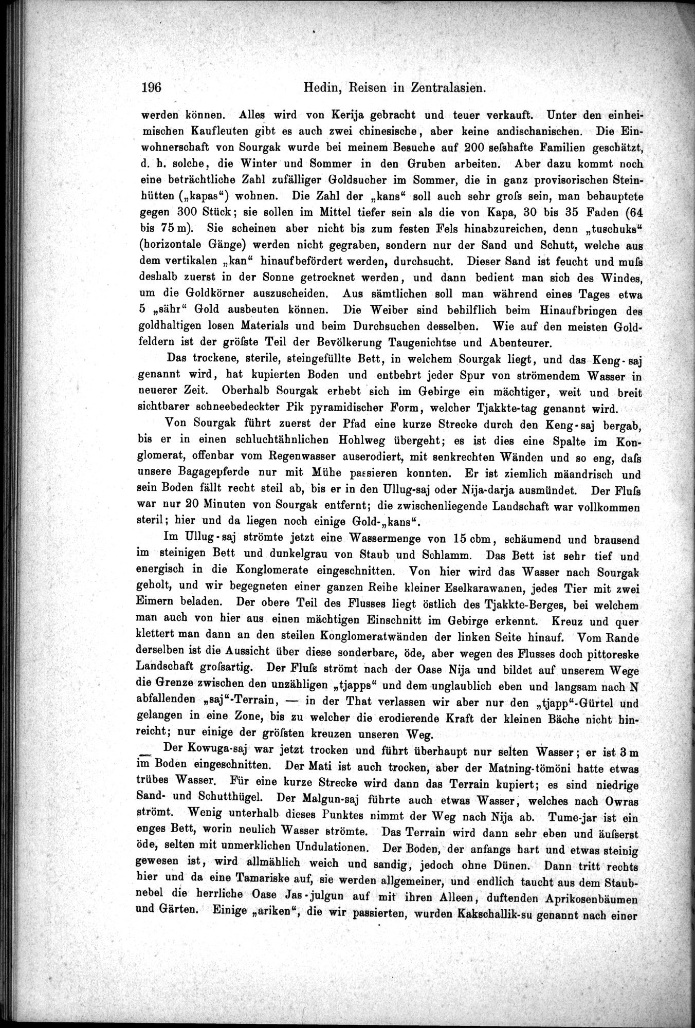 Die Geographische-Wissenschaftlichen Ergebnisse meiner Reisen in Zentralasien, 1894-1897 : vol.1 / 208 ページ（白黒高解像度画像）