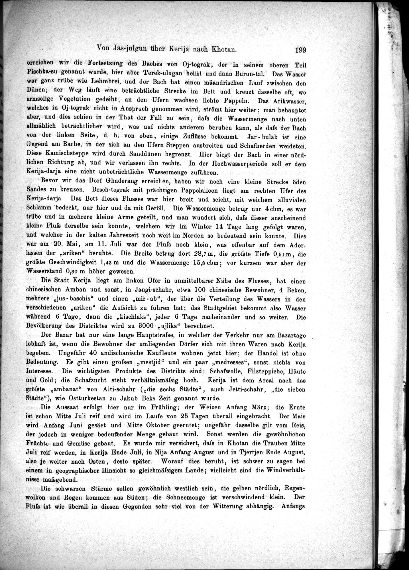 Die Geographische-Wissenschaftlichen Ergebnisse meiner Reisen in Zentralasien, 1894-1897 : vol.1 / Page 211 (Grayscale High Resolution Image)