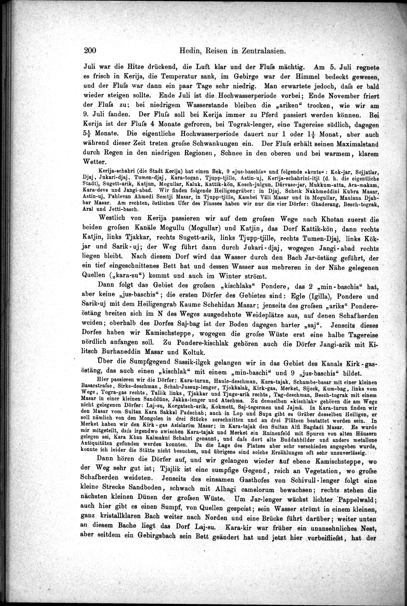 Die Geographische-Wissenschaftlichen Ergebnisse meiner Reisen in Zentralasien, 1894-1897 : vol.1 / Page 212 (Grayscale High Resolution Image)