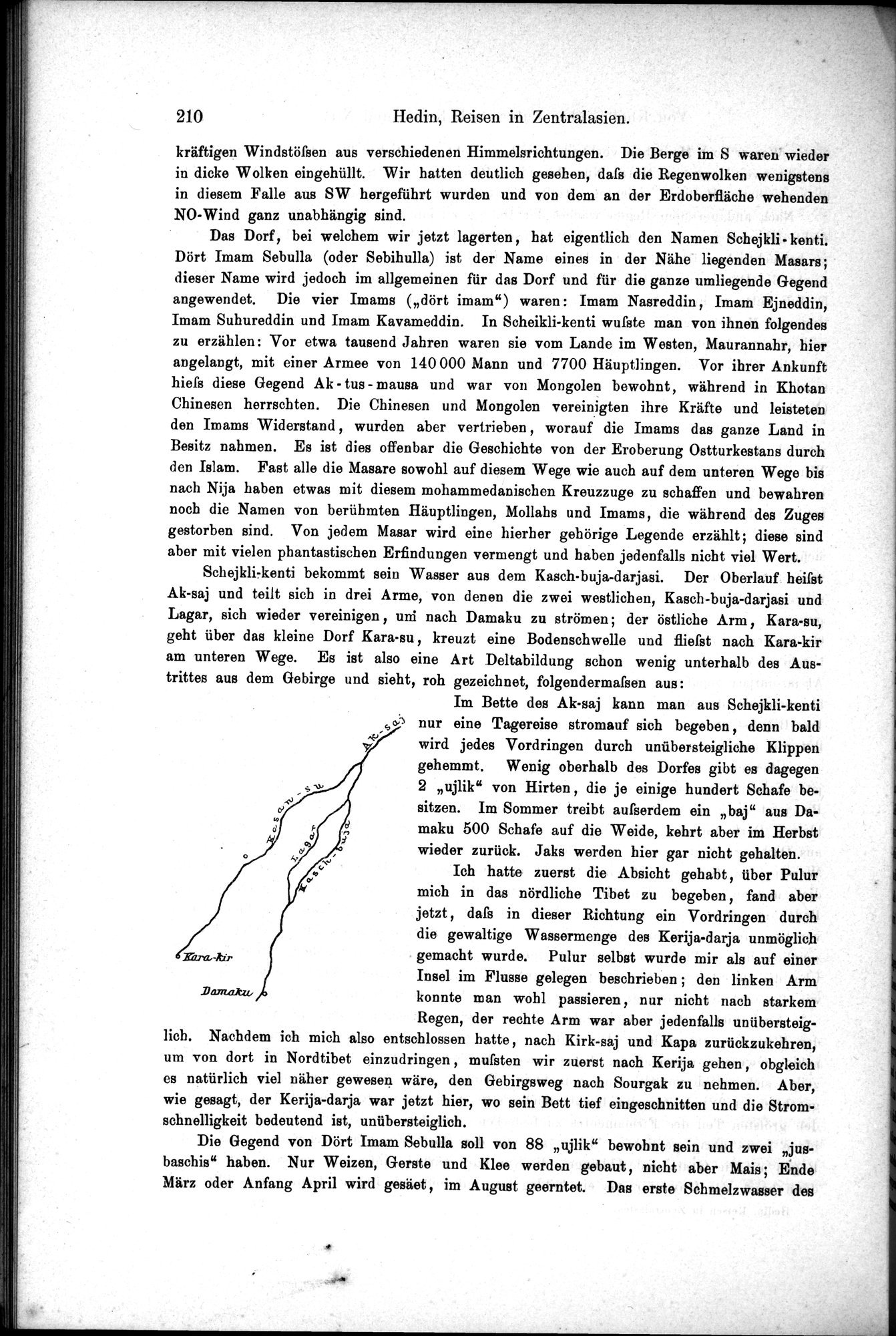 Die Geographische-Wissenschaftlichen Ergebnisse meiner Reisen in Zentralasien, 1894-1897 : vol.1 / Page 222 (Grayscale High Resolution Image)