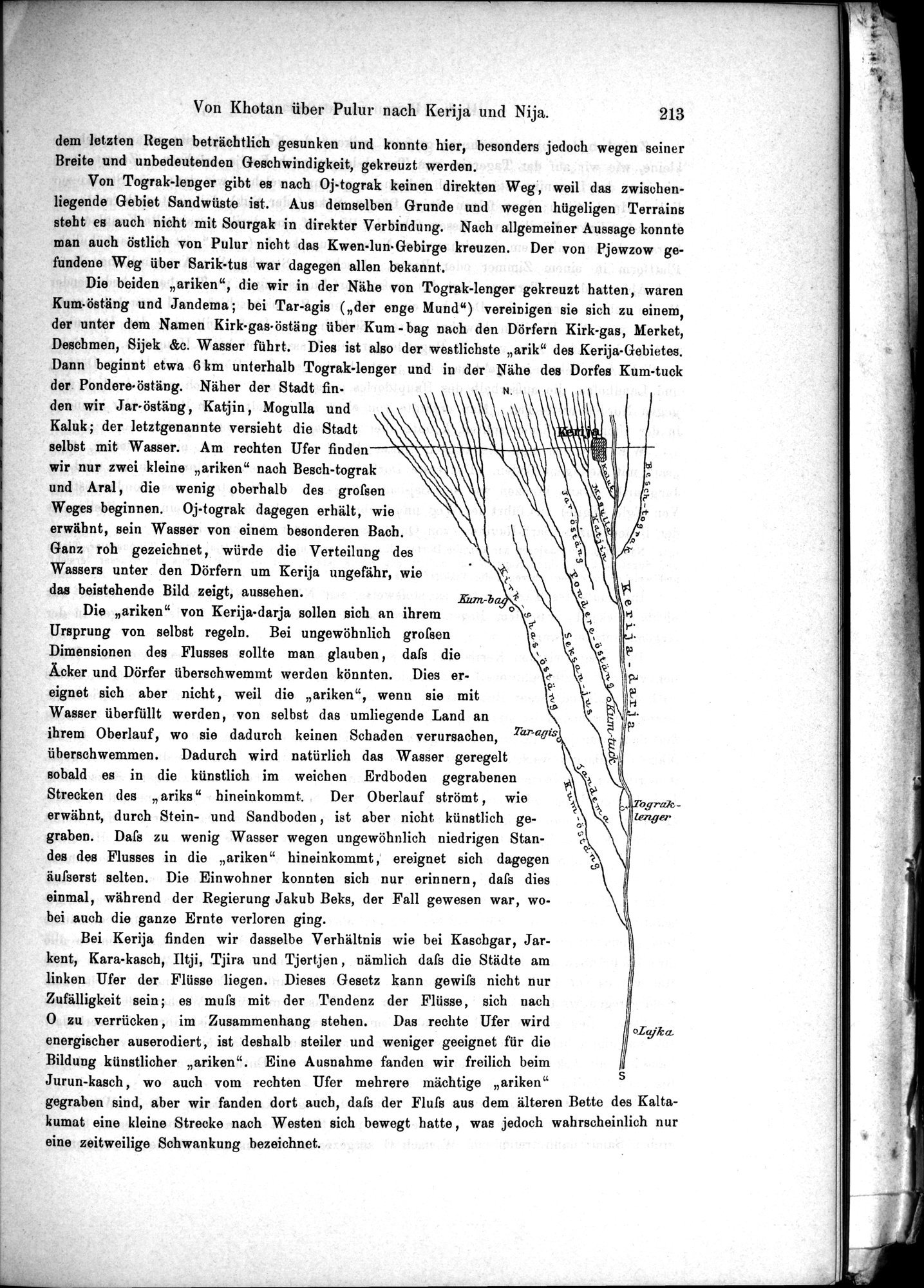 Die Geographische-Wissenschaftlichen Ergebnisse meiner Reisen in Zentralasien, 1894-1897 : vol.1 / Page 225 (Grayscale High Resolution Image)