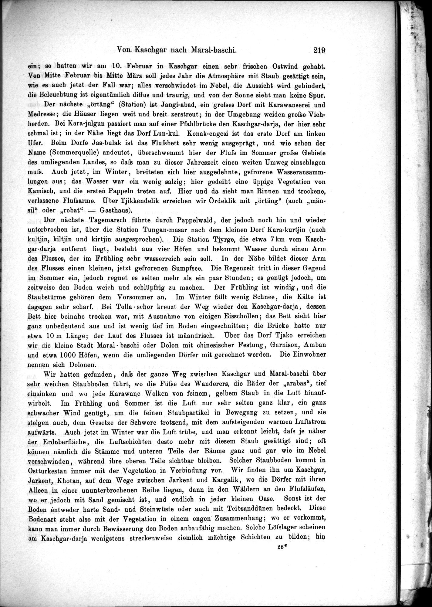 Die Geographische-Wissenschaftlichen Ergebnisse meiner Reisen in Zentralasien, 1894-1897 : vol.1 / Page 231 (Grayscale High Resolution Image)