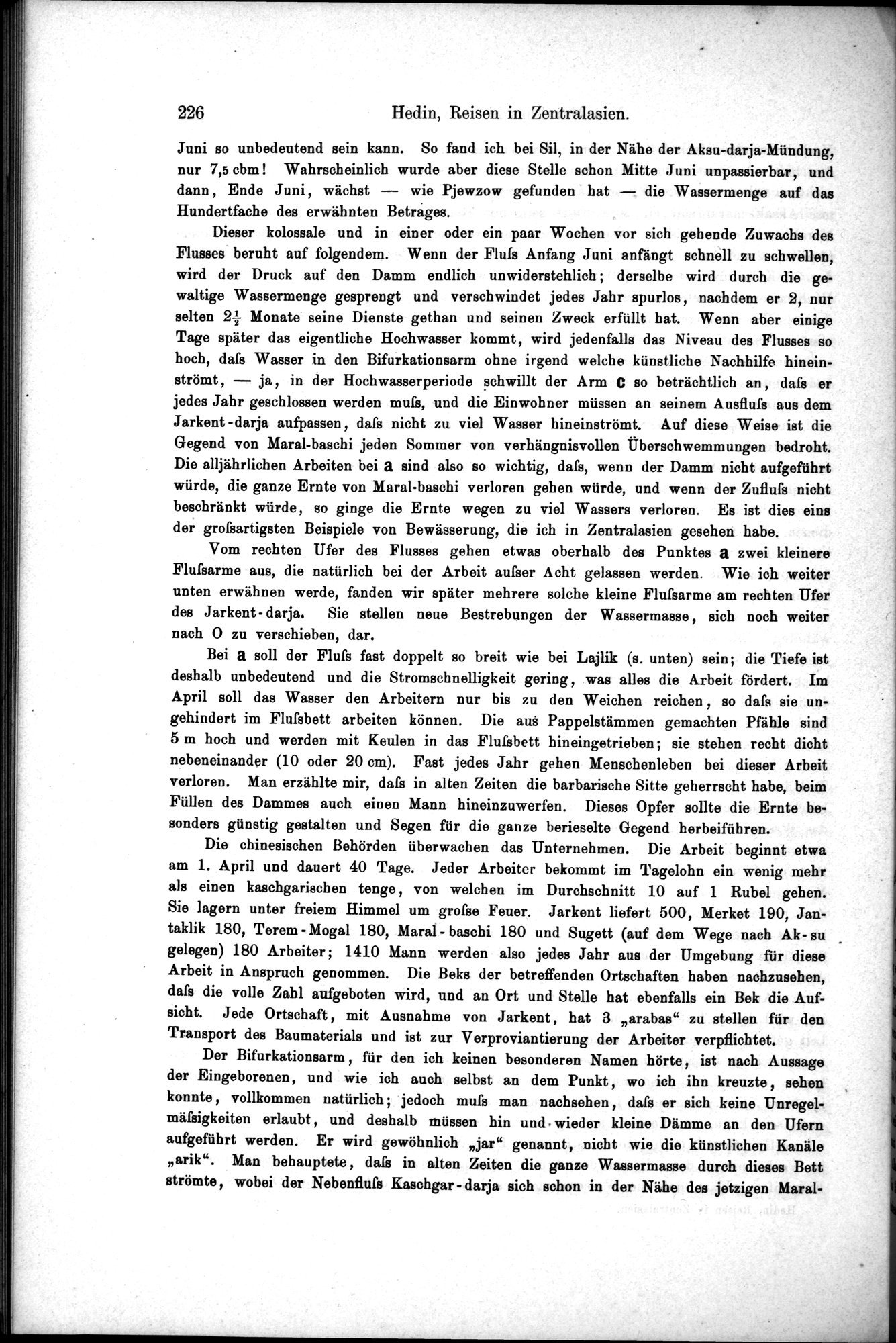 Die Geographische-Wissenschaftlichen Ergebnisse meiner Reisen in Zentralasien, 1894-1897 : vol.1 / Page 238 (Grayscale High Resolution Image)