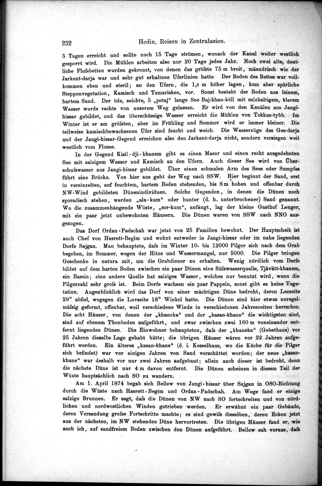 Die Geographische-Wissenschaftlichen Ergebnisse meiner Reisen in Zentralasien, 1894-1897 : vol.1 / Page 244 (Grayscale High Resolution Image)