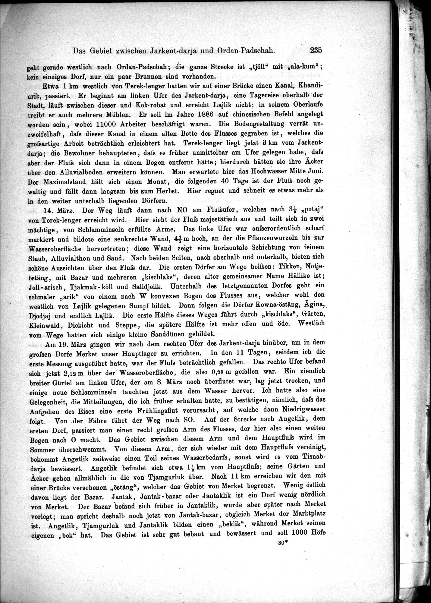 Die Geographische-Wissenschaftlichen Ergebnisse meiner Reisen in Zentralasien, 1894-1897 : vol.1 / Page 247 (Grayscale High Resolution Image)
