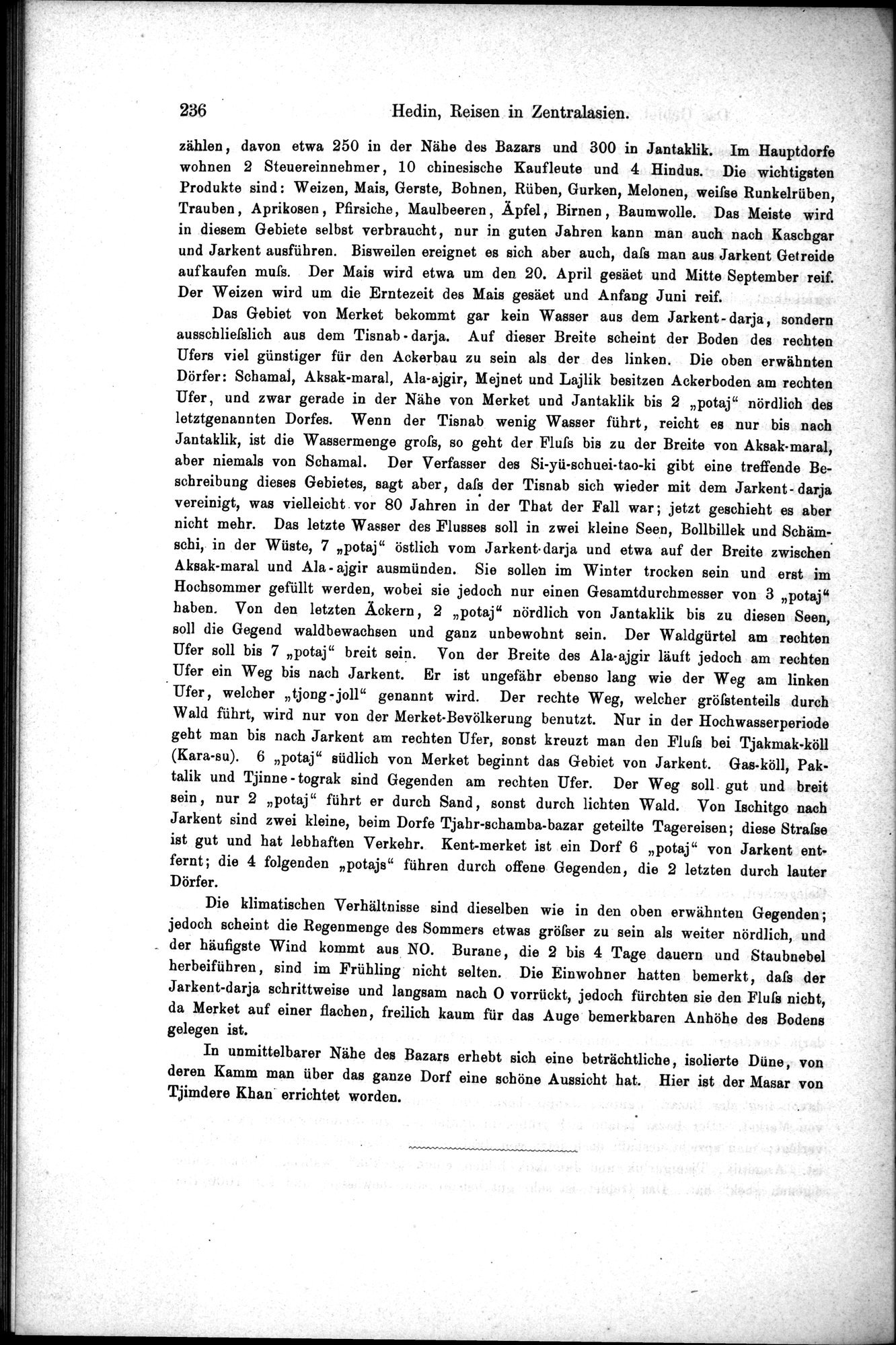 Die Geographische-Wissenschaftlichen Ergebnisse meiner Reisen in Zentralasien, 1894-1897 : vol.1 / Page 248 (Grayscale High Resolution Image)