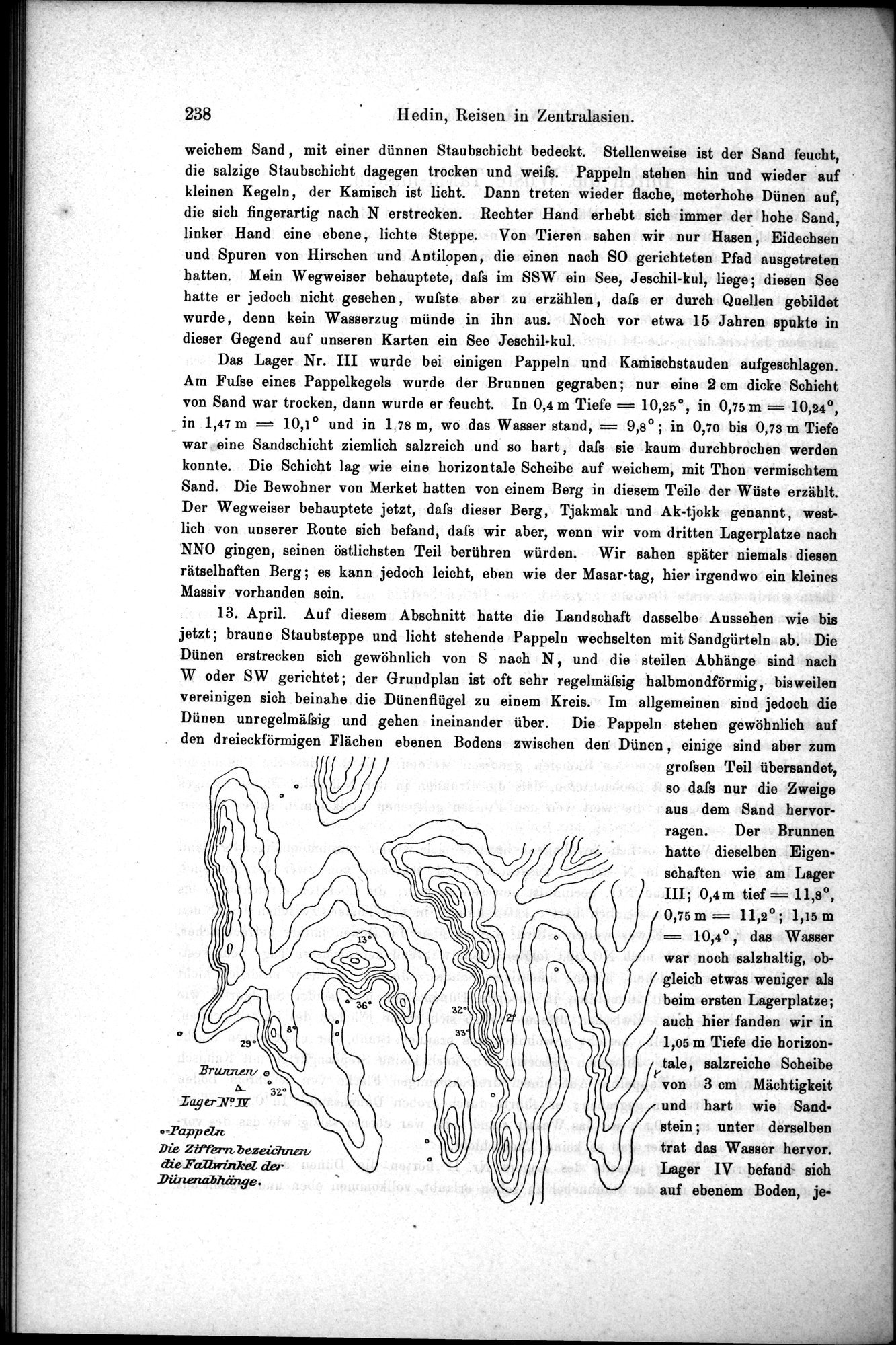 Die Geographische-Wissenschaftlichen Ergebnisse meiner Reisen in Zentralasien, 1894-1897 : vol.1 / Page 250 (Grayscale High Resolution Image)