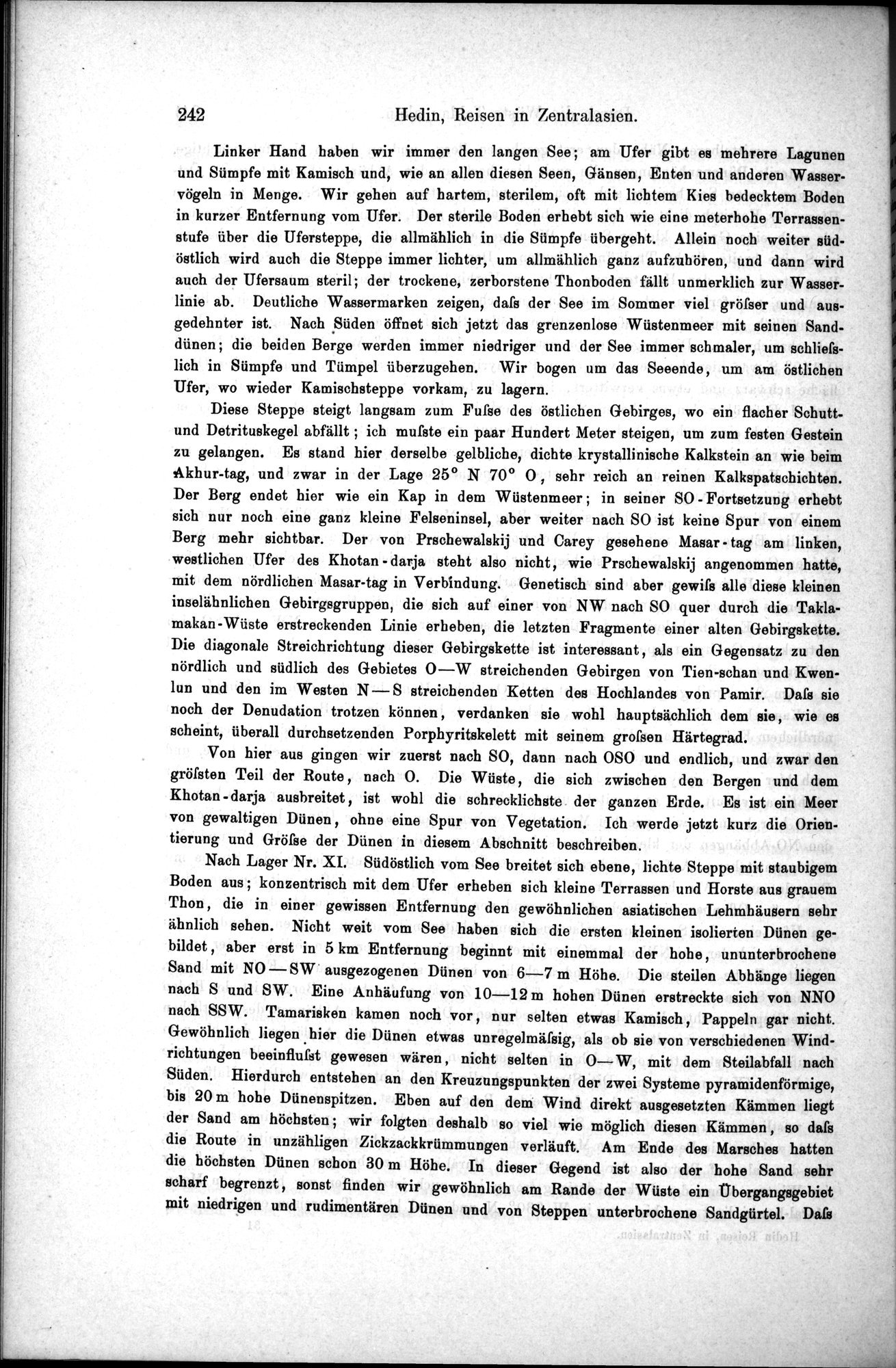 Die Geographische-Wissenschaftlichen Ergebnisse meiner Reisen in Zentralasien, 1894-1897 : vol.1 / Page 254 (Grayscale High Resolution Image)