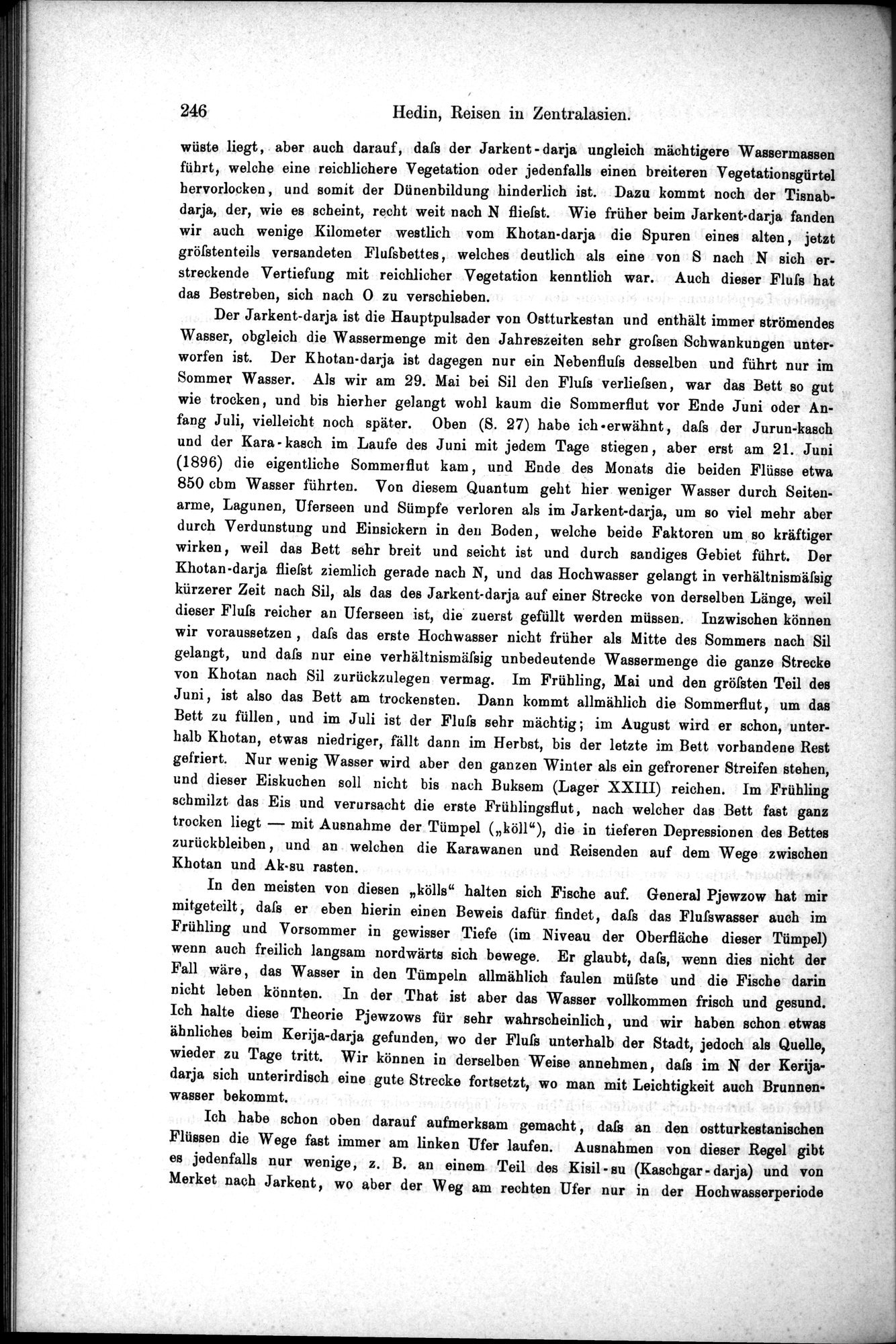 Die Geographische-Wissenschaftlichen Ergebnisse meiner Reisen in Zentralasien, 1894-1897 : vol.1 / Page 258 (Grayscale High Resolution Image)