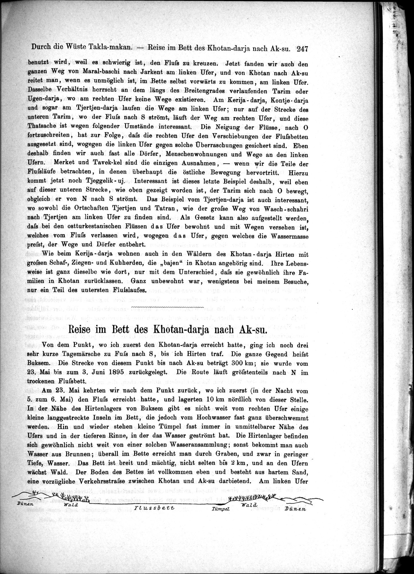 Die Geographische-Wissenschaftlichen Ergebnisse meiner Reisen in Zentralasien, 1894-1897 : vol.1 / Page 259 (Grayscale High Resolution Image)