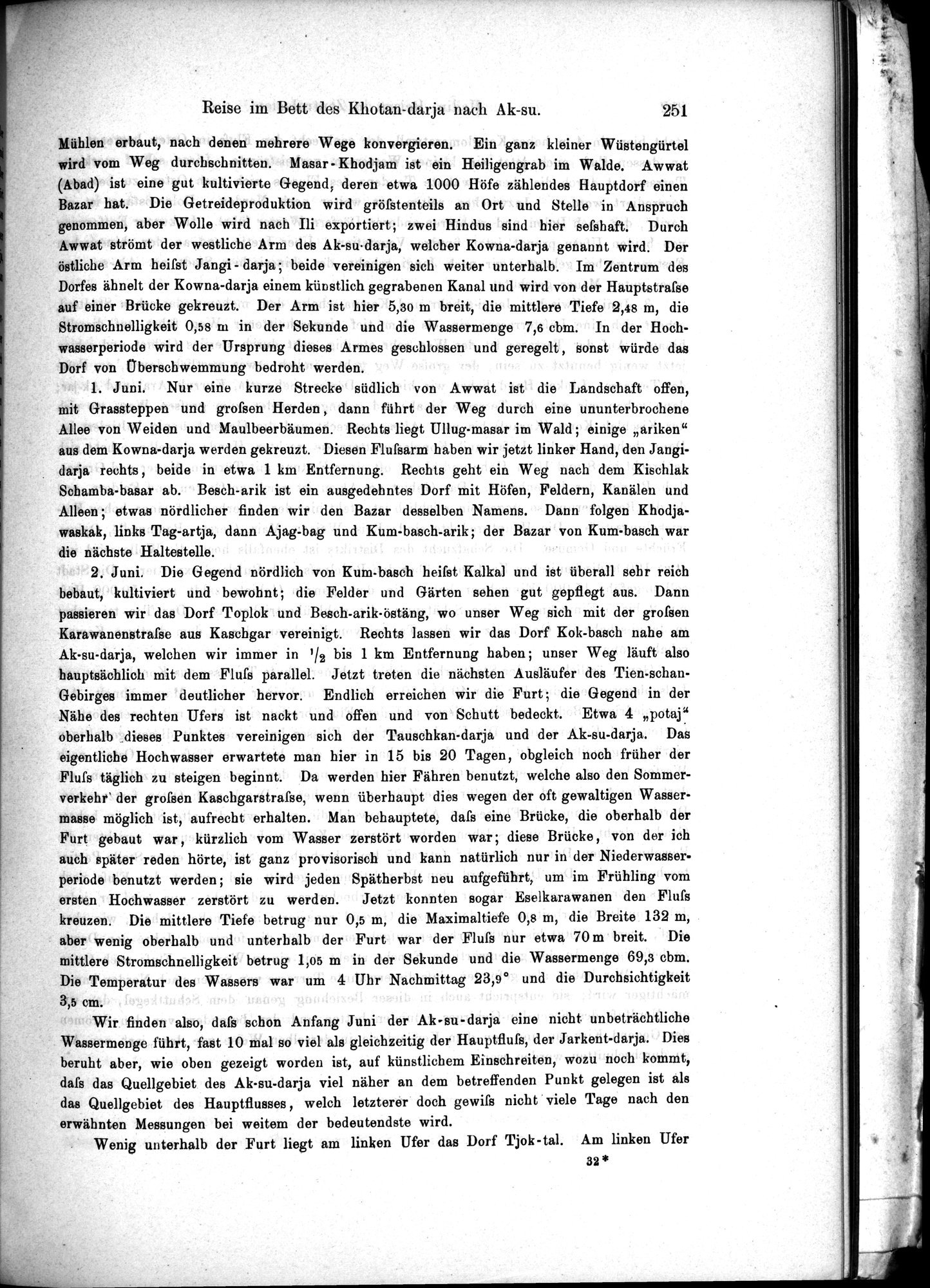 Die Geographische-Wissenschaftlichen Ergebnisse meiner Reisen in Zentralasien, 1894-1897 : vol.1 / Page 263 (Grayscale High Resolution Image)