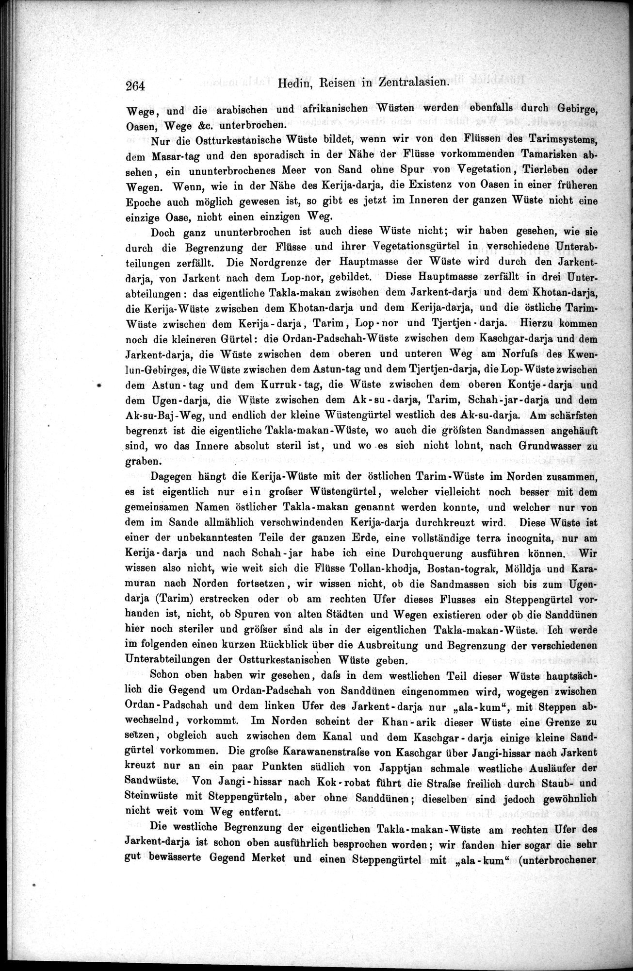 Die Geographische-Wissenschaftlichen Ergebnisse meiner Reisen in Zentralasien, 1894-1897 : vol.1 / 276 ページ（白黒高解像度画像）