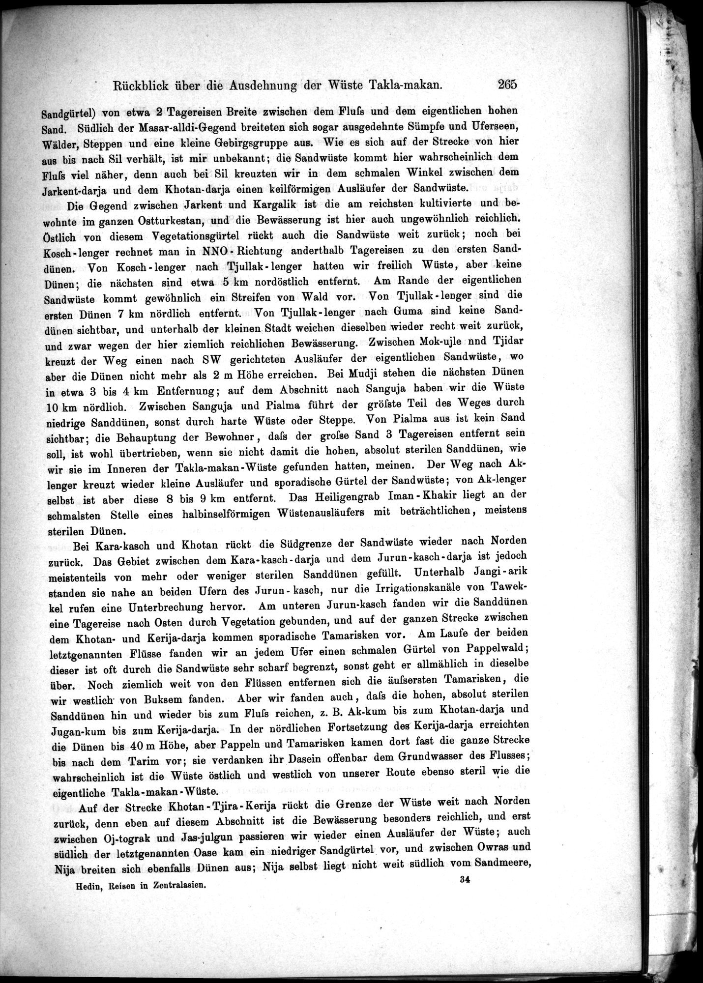 Die Geographische-Wissenschaftlichen Ergebnisse meiner Reisen in Zentralasien, 1894-1897 : vol.1 / 277 ページ（白黒高解像度画像）