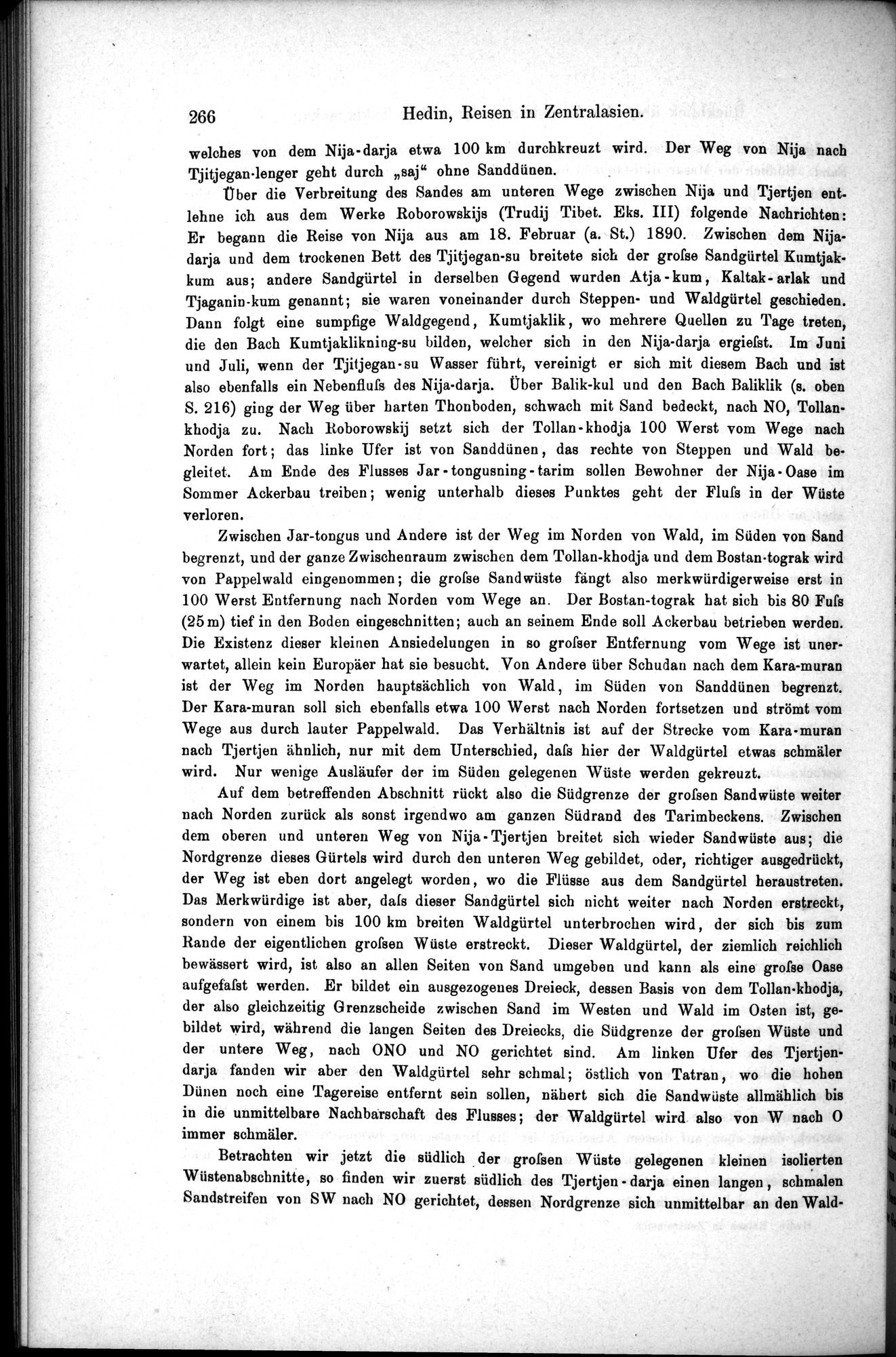Die Geographische-Wissenschaftlichen Ergebnisse meiner Reisen in Zentralasien, 1894-1897 : vol.1 / 278 ページ（白黒高解像度画像）