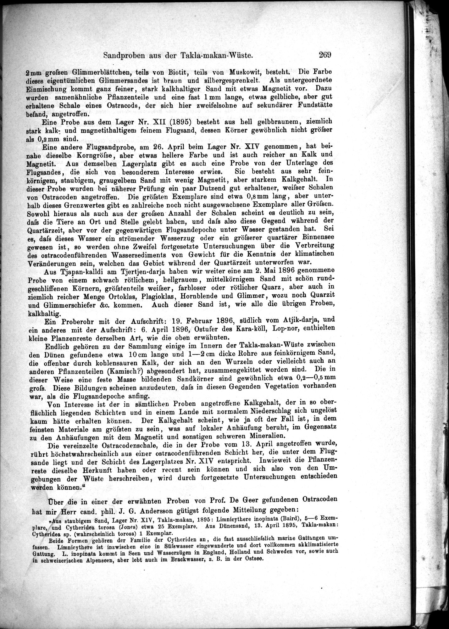 Die Geographische-Wissenschaftlichen Ergebnisse meiner Reisen in Zentralasien, 1894-1897 : vol.1 / Page 281 (Grayscale High Resolution Image)