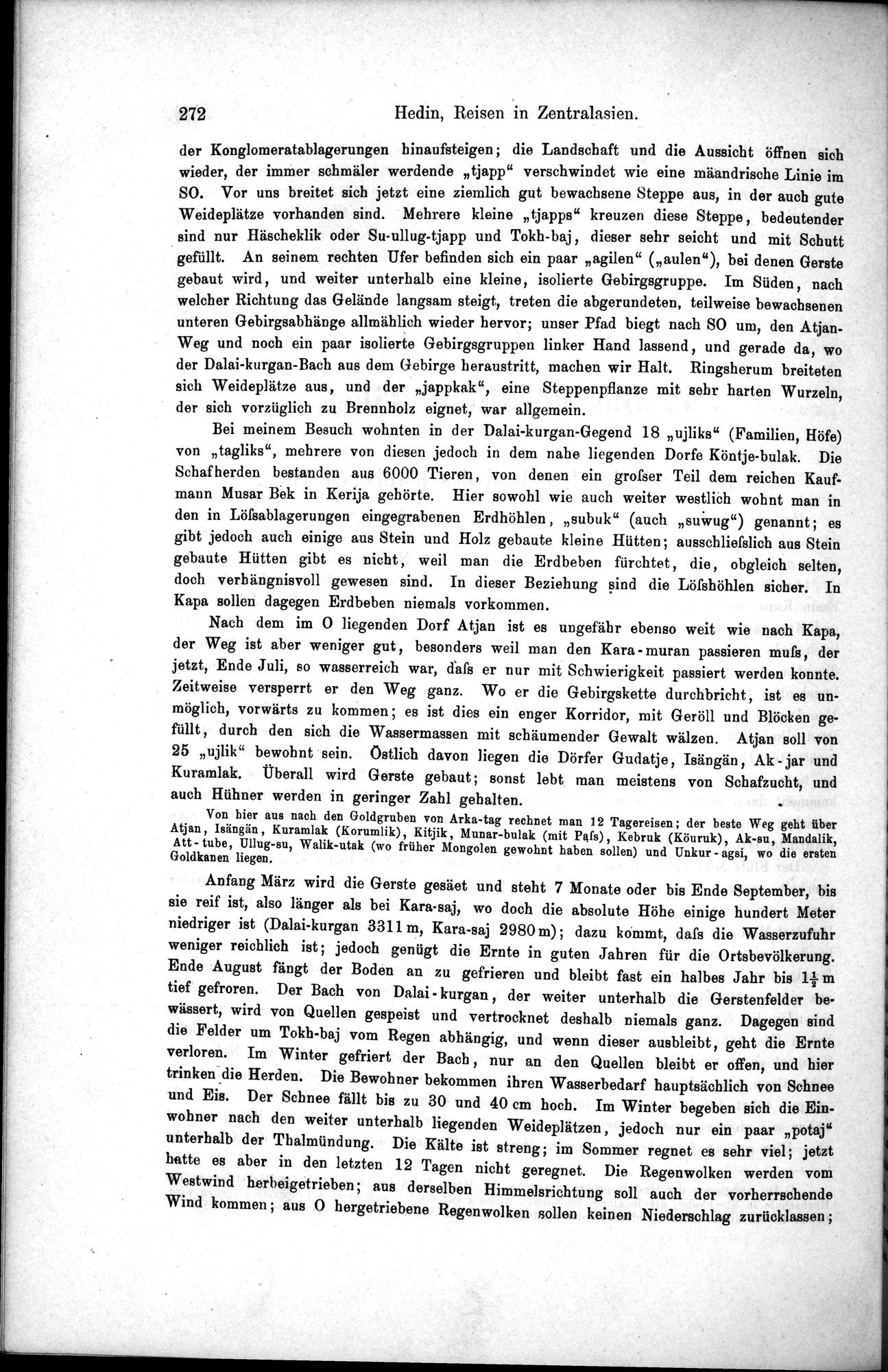 Die Geographische-Wissenschaftlichen Ergebnisse meiner Reisen in Zentralasien, 1894-1897 : vol.1 / 284 ページ（白黒高解像度画像）