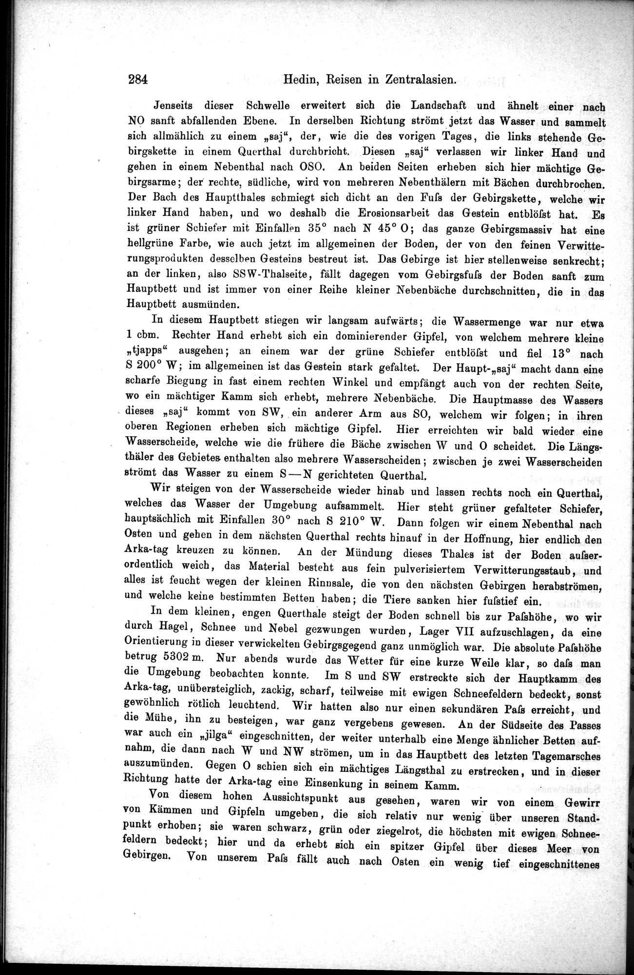 Die Geographische-Wissenschaftlichen Ergebnisse meiner Reisen in Zentralasien, 1894-1897 : vol.1 / 296 ページ（白黒高解像度画像）