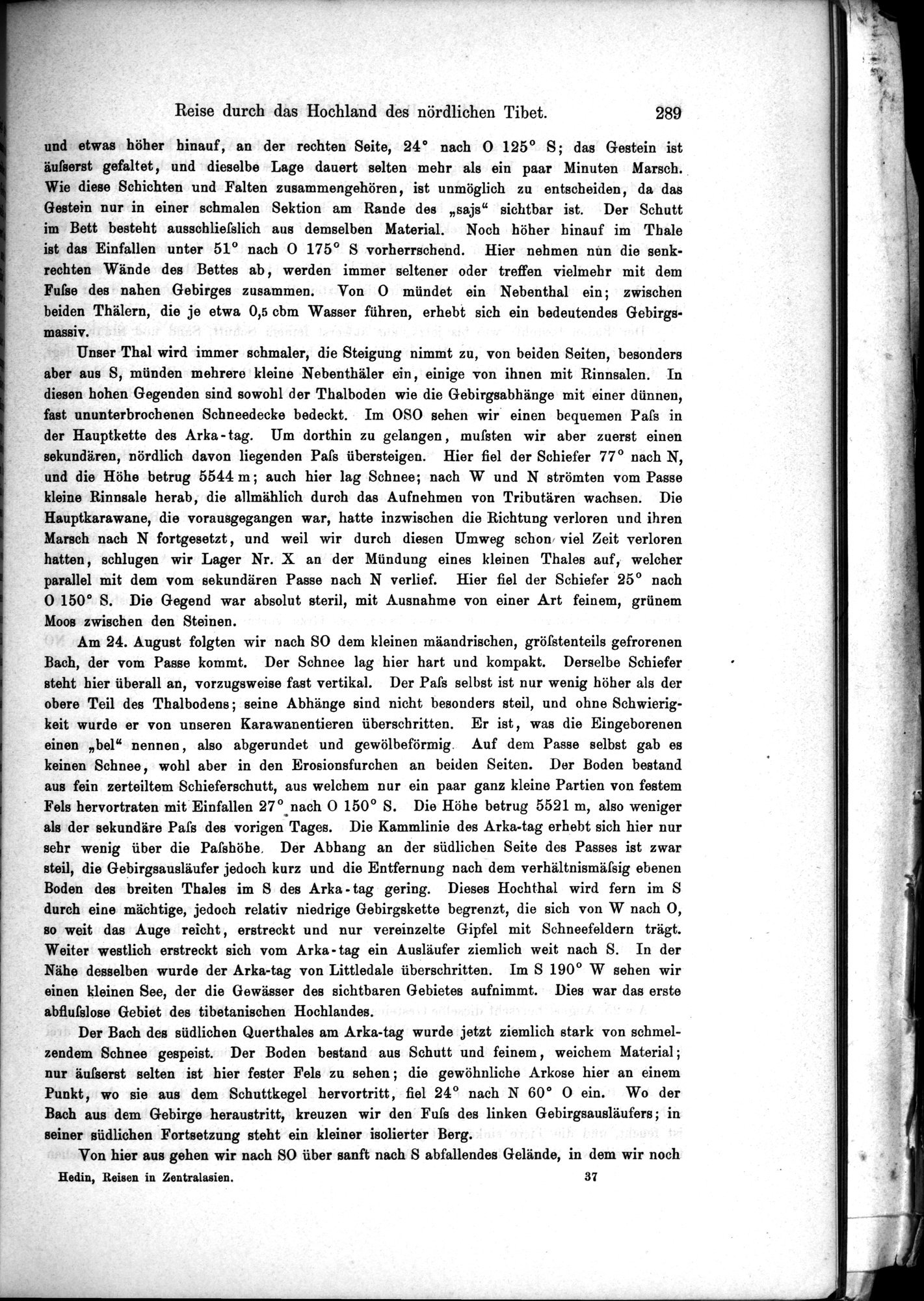 Die Geographische-Wissenschaftlichen Ergebnisse meiner Reisen in Zentralasien, 1894-1897 : vol.1 / Page 301 (Grayscale High Resolution Image)