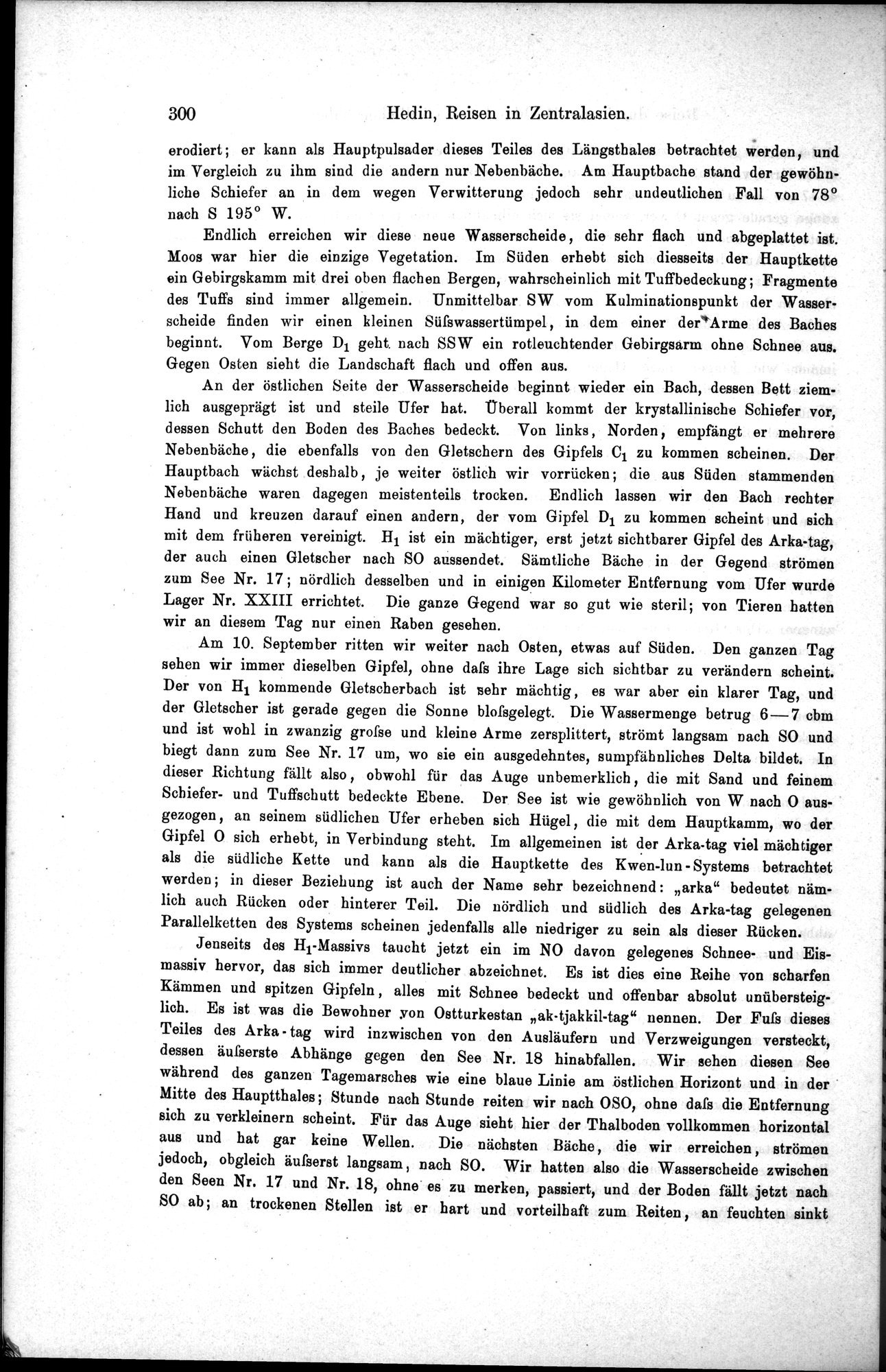 Die Geographische-Wissenschaftlichen Ergebnisse meiner Reisen in Zentralasien, 1894-1897 : vol.1 / 312 ページ（白黒高解像度画像）