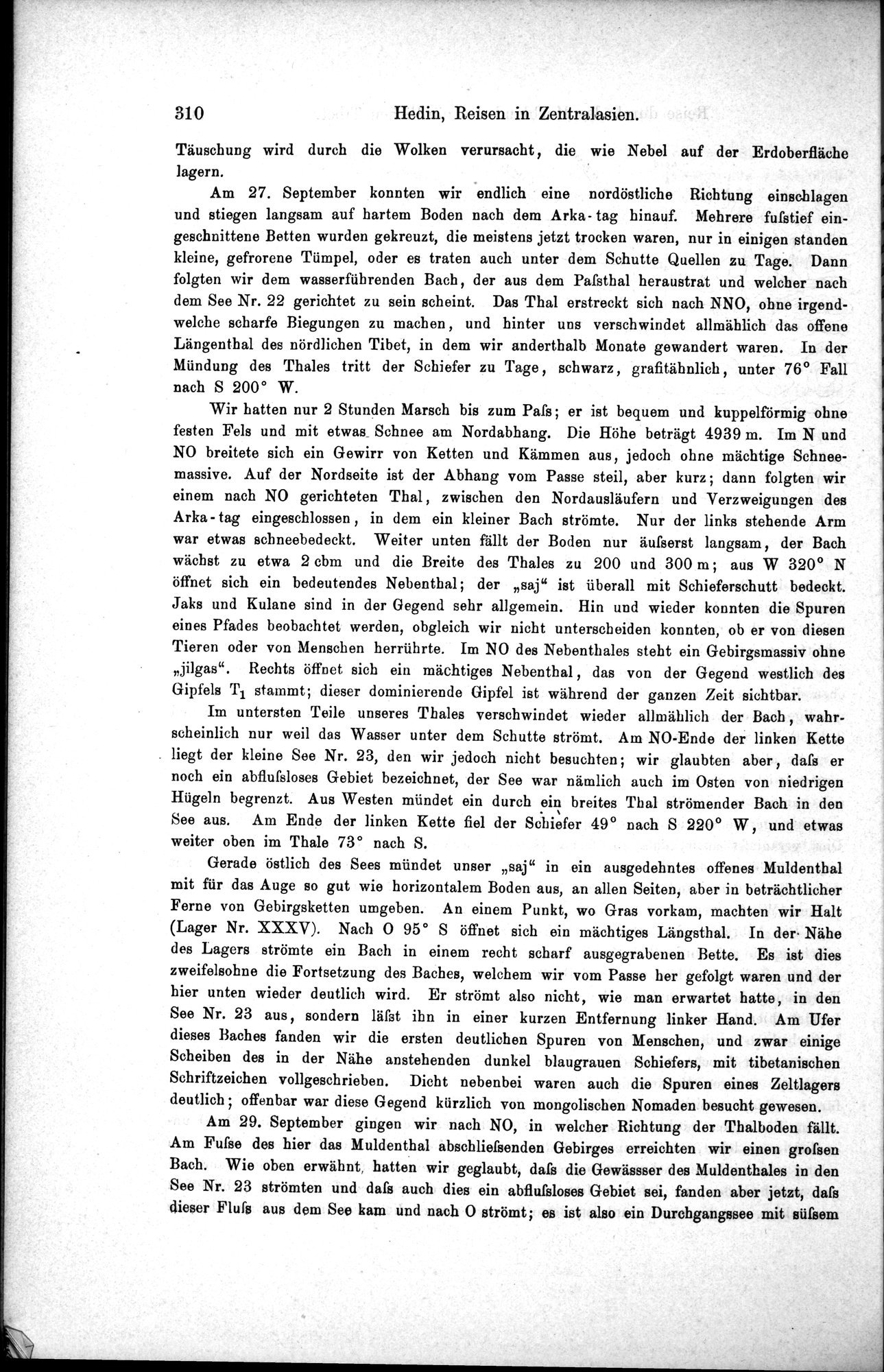 Die Geographische-Wissenschaftlichen Ergebnisse meiner Reisen in Zentralasien, 1894-1897 : vol.1 / Page 322 (Grayscale High Resolution Image)