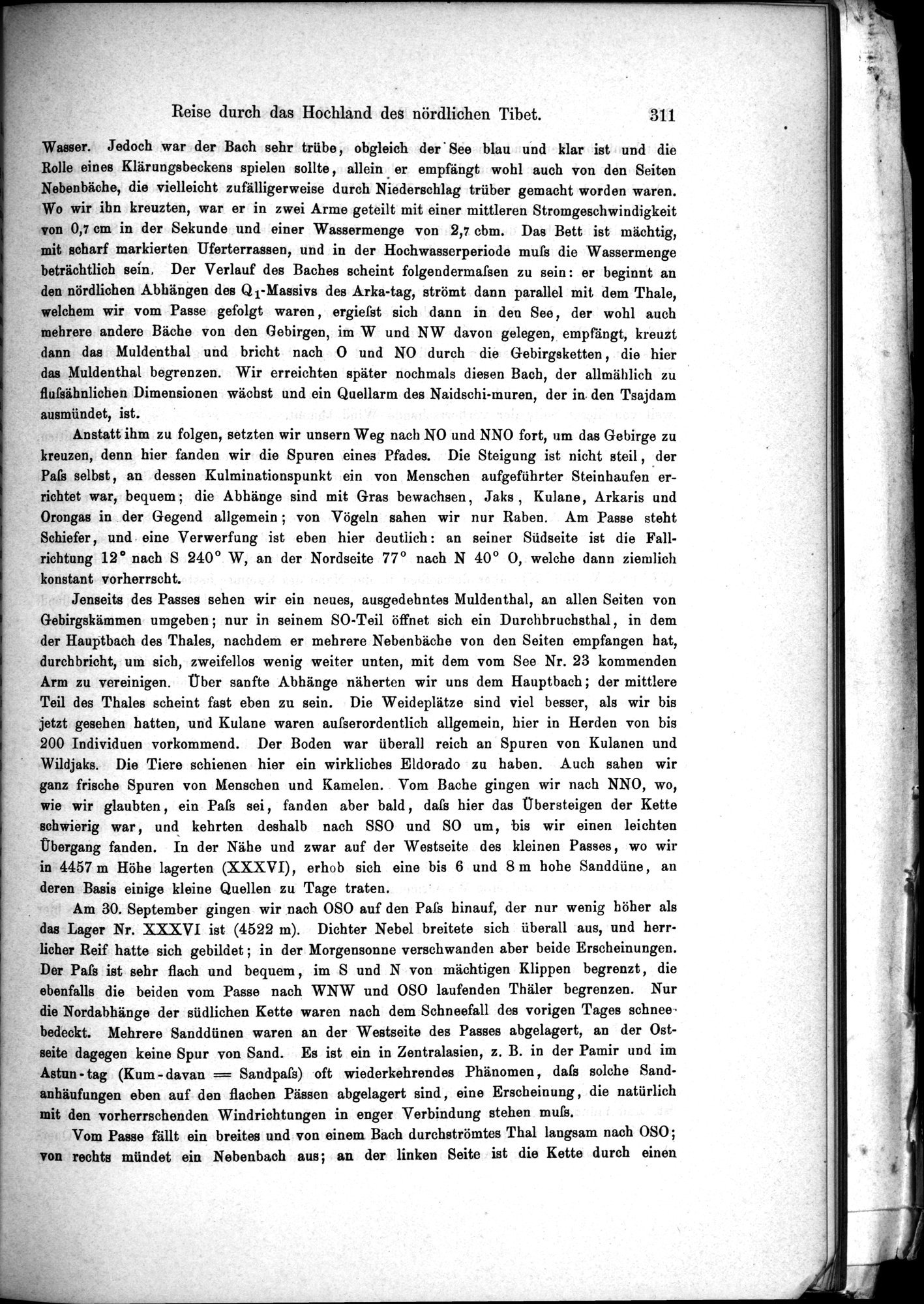 Die Geographische-Wissenschaftlichen Ergebnisse meiner Reisen in Zentralasien, 1894-1897 : vol.1 / Page 323 (Grayscale High Resolution Image)