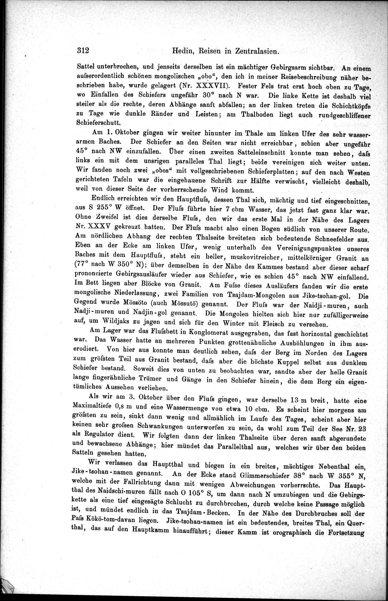 Die Geographische-Wissenschaftlichen Ergebnisse meiner Reisen in Zentralasien, 1894-1897 : vol.1 / Page 324 (Grayscale High Resolution Image)