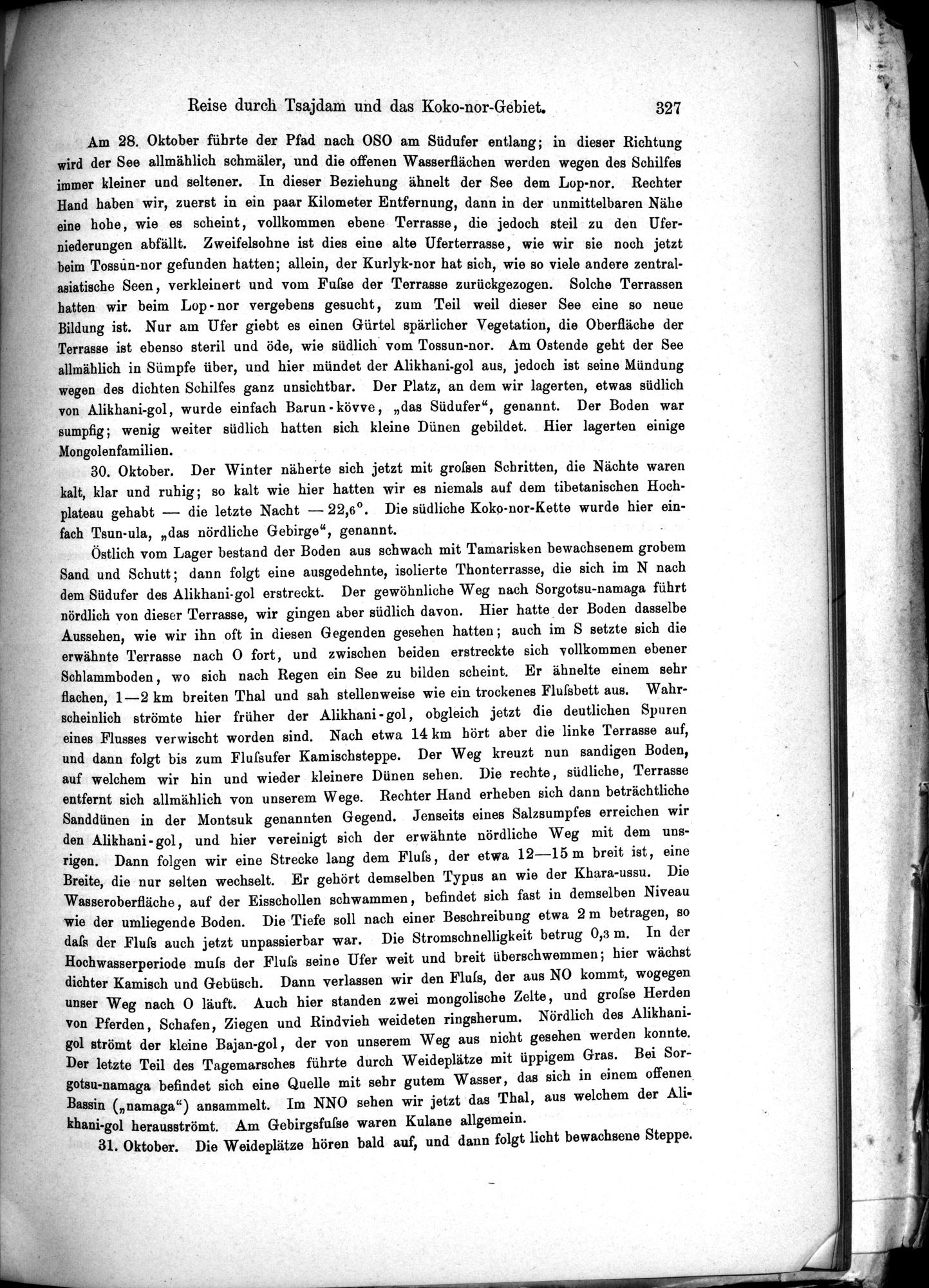 Die Geographische-Wissenschaftlichen Ergebnisse meiner Reisen in Zentralasien, 1894-1897 : vol.1 / 339 ページ（白黒高解像度画像）