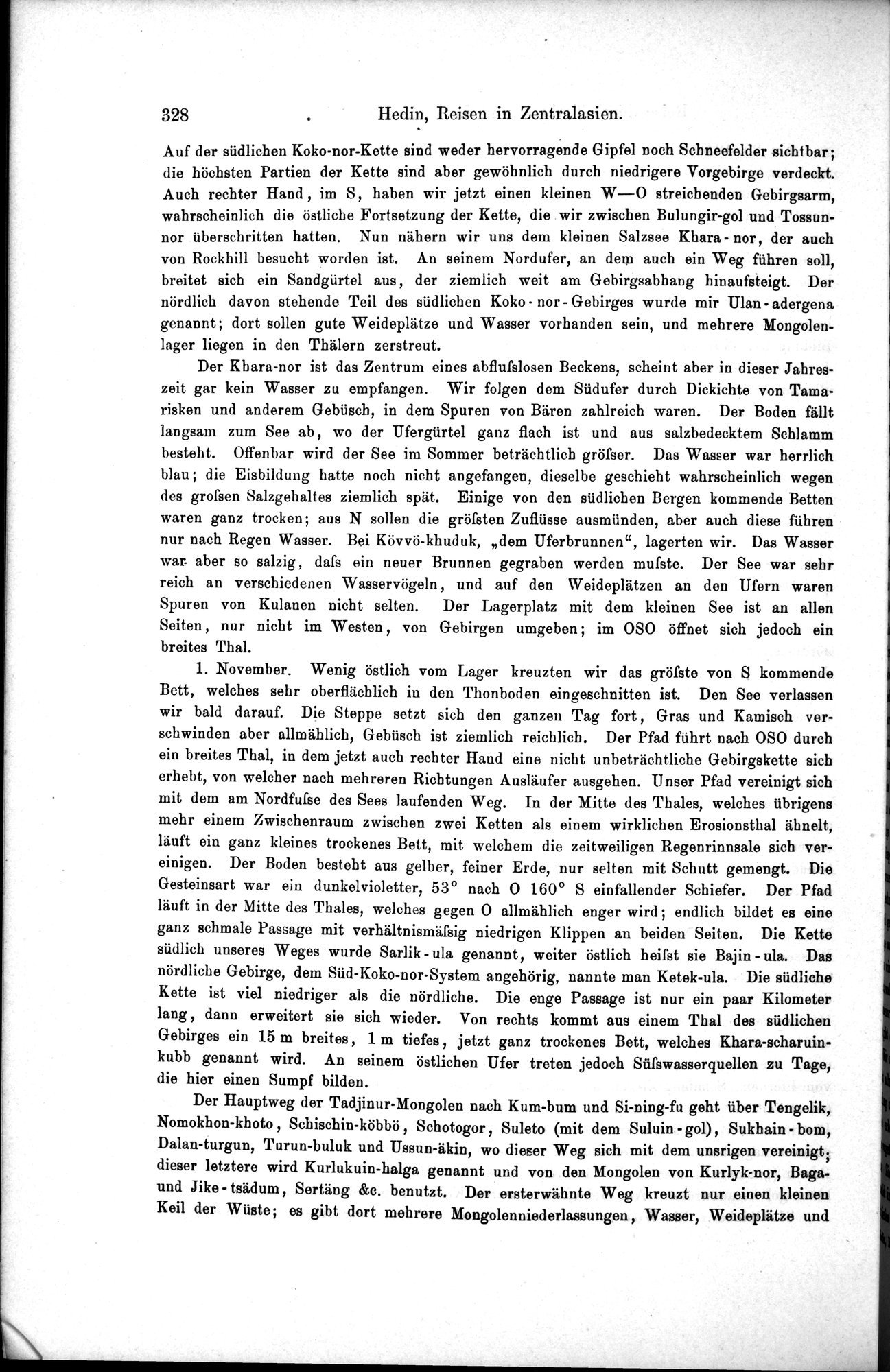 Die Geographische-Wissenschaftlichen Ergebnisse meiner Reisen in Zentralasien, 1894-1897 : vol.1 / 340 ページ（白黒高解像度画像）