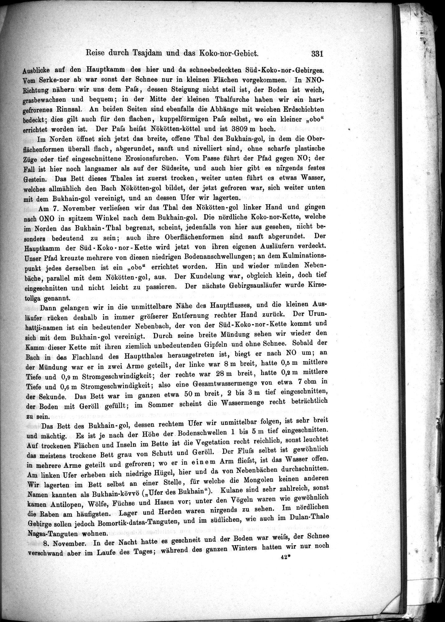 Die Geographische-Wissenschaftlichen Ergebnisse meiner Reisen in Zentralasien, 1894-1897 : vol.1 / Page 343 (Grayscale High Resolution Image)